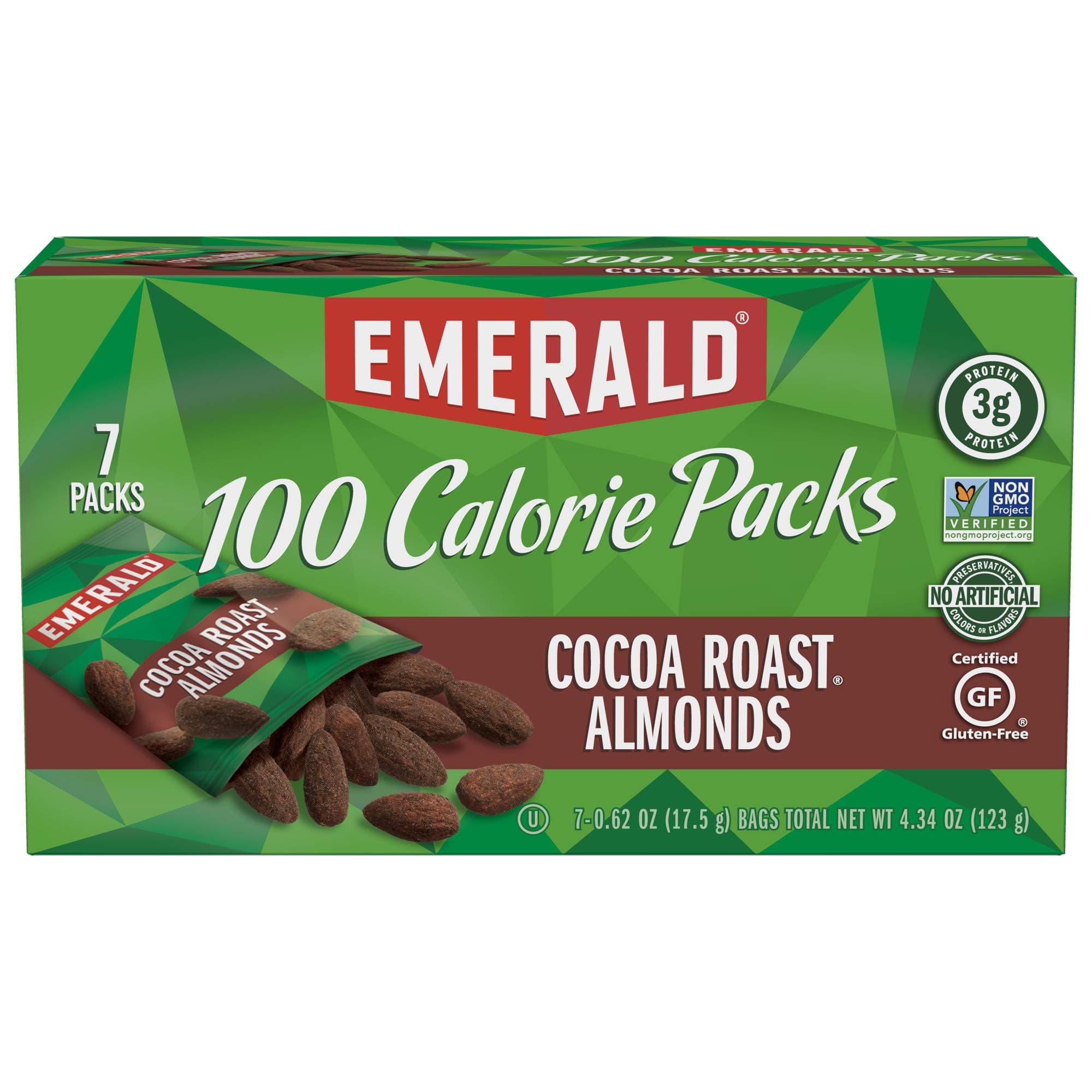 Nuts Cocoa Roast Almonds, 100 Calorie Packs, 7 Count (Pack of 12)