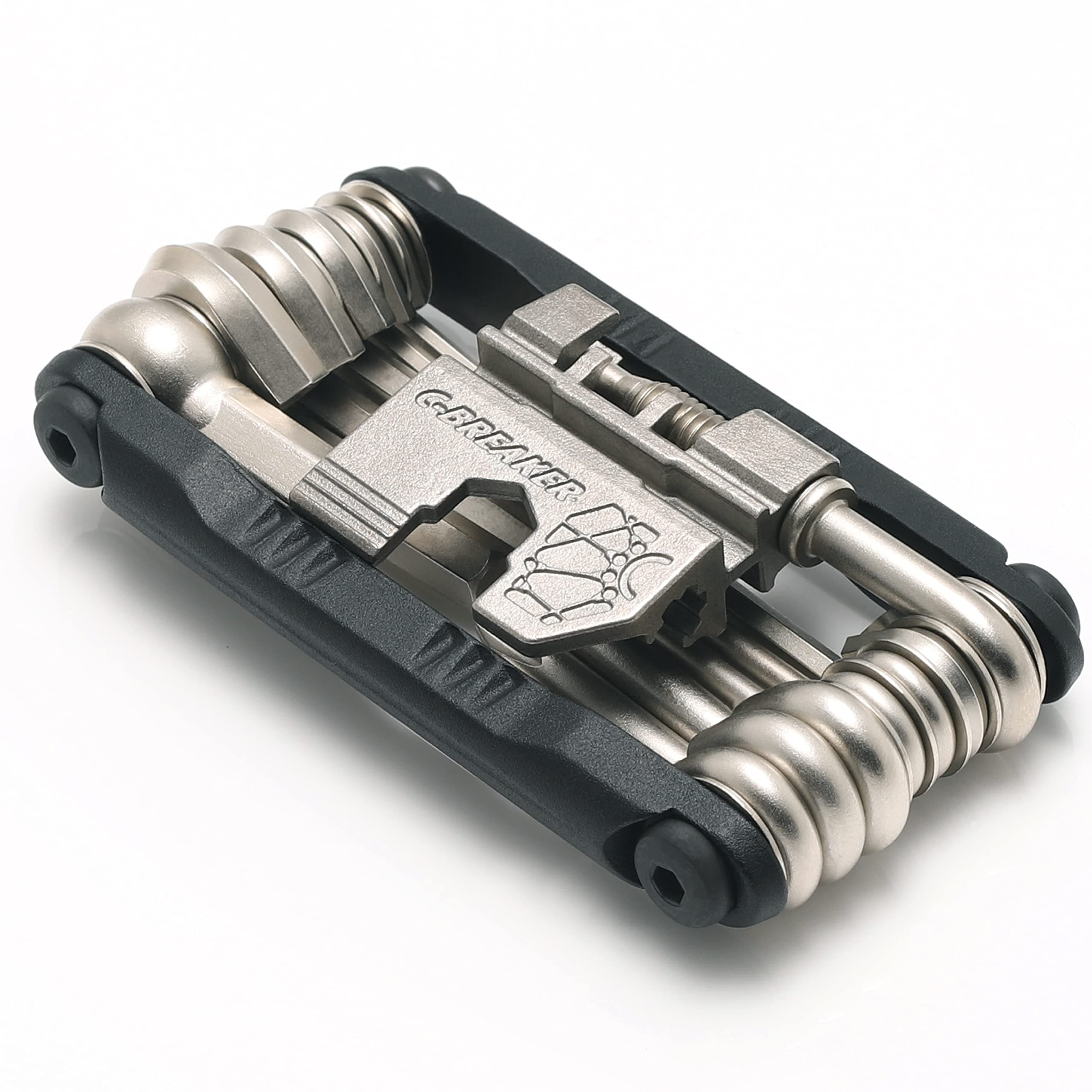 CECO-USA 20 Function Bike Tool with Chain Breaker - Bicycle Multi Tool - Heavy Duty, Compact Pocket Sized, Lightweight - High Strength CR-V 6150 Tool Steel - Easy to Carry