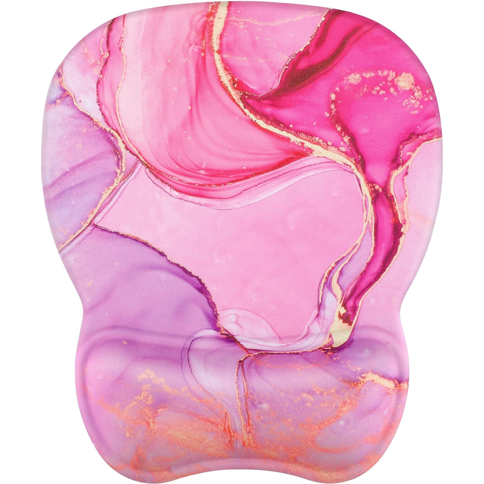 MROCO Ergonomic Mouse Pad with Wrist Support Gel Mouse Pad with Wrist Rest, Comfortable Computer Mouse Pad for Laptop, Pain Relief Mousepad for Office & Home, 9.4 x 8.1 in, Pink Marble