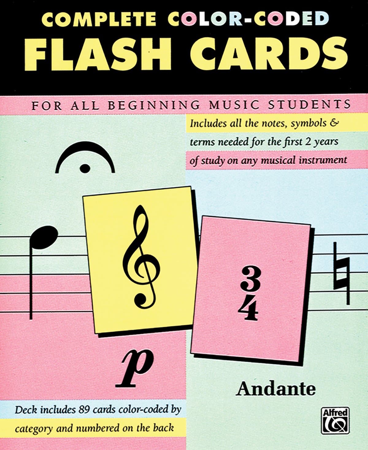 Complete Color Coded Flash Cards for All Beginning Music Students