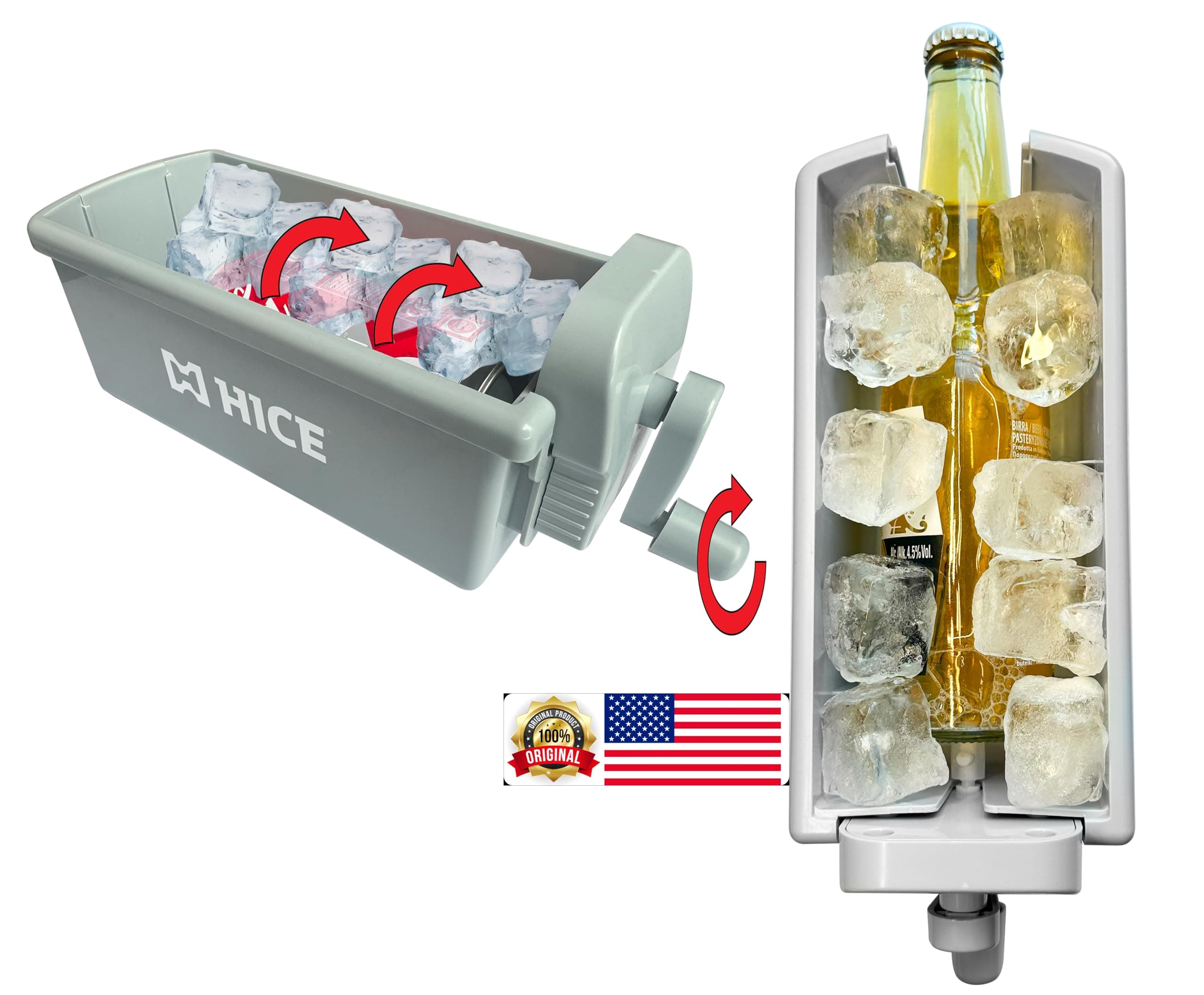 Drink Chiller Rapid Beverage Cooler - Hyper Spin Instant Can & Bottle Cooler, No Batteries, Iced Frost Cooling for Soda, Beer & Water, Mini Universal Drink Cooler, Fast & Coldest Freeze (Gray)