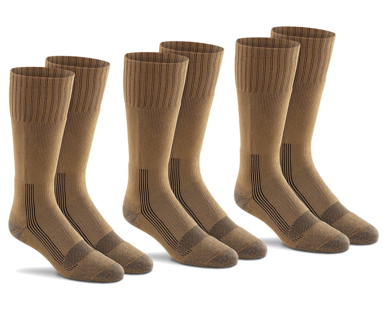 FOX RIVERMills 3 Pack Tactical Boot Lightweight Sock (Coyote Brown, Large)