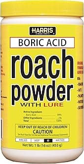 Boric Acid Roach Killer Powder with Lure, 16oz