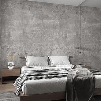 48"×79" Long Wide Thick Grey Concrete Wallpaper Peel and Stick Waterproof Light Gray Concrete Contact Paper Vinyl Textured Matte Industrial Cement Wall Stickers for Countertops Kitchen Island