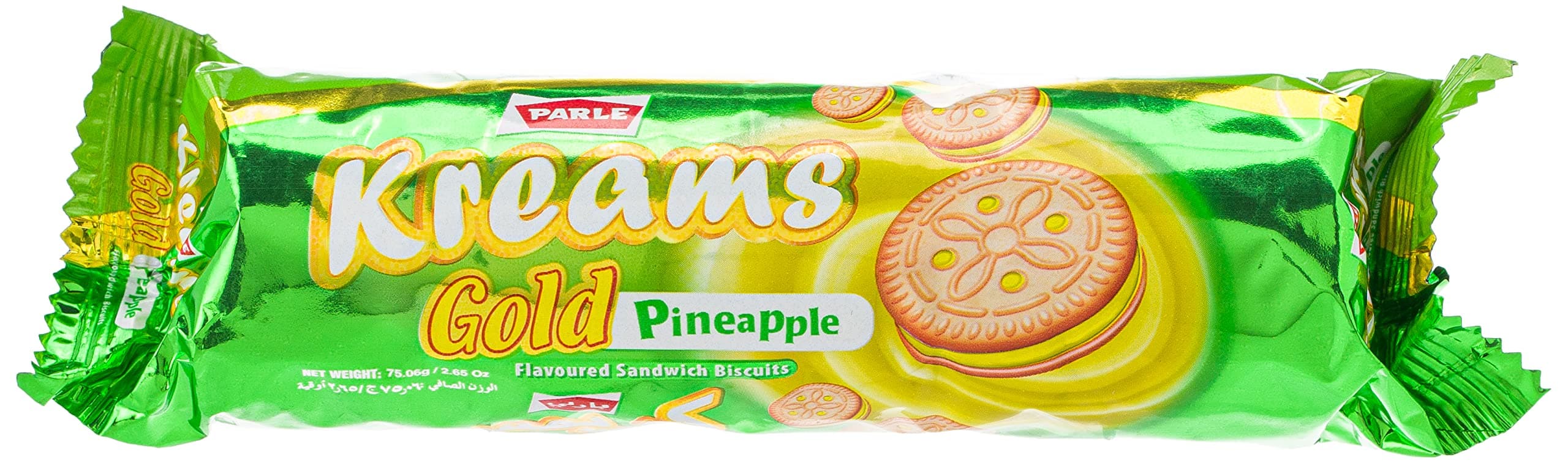 Parle Kreams Gold Pineapple Cream Biscuits, 75g