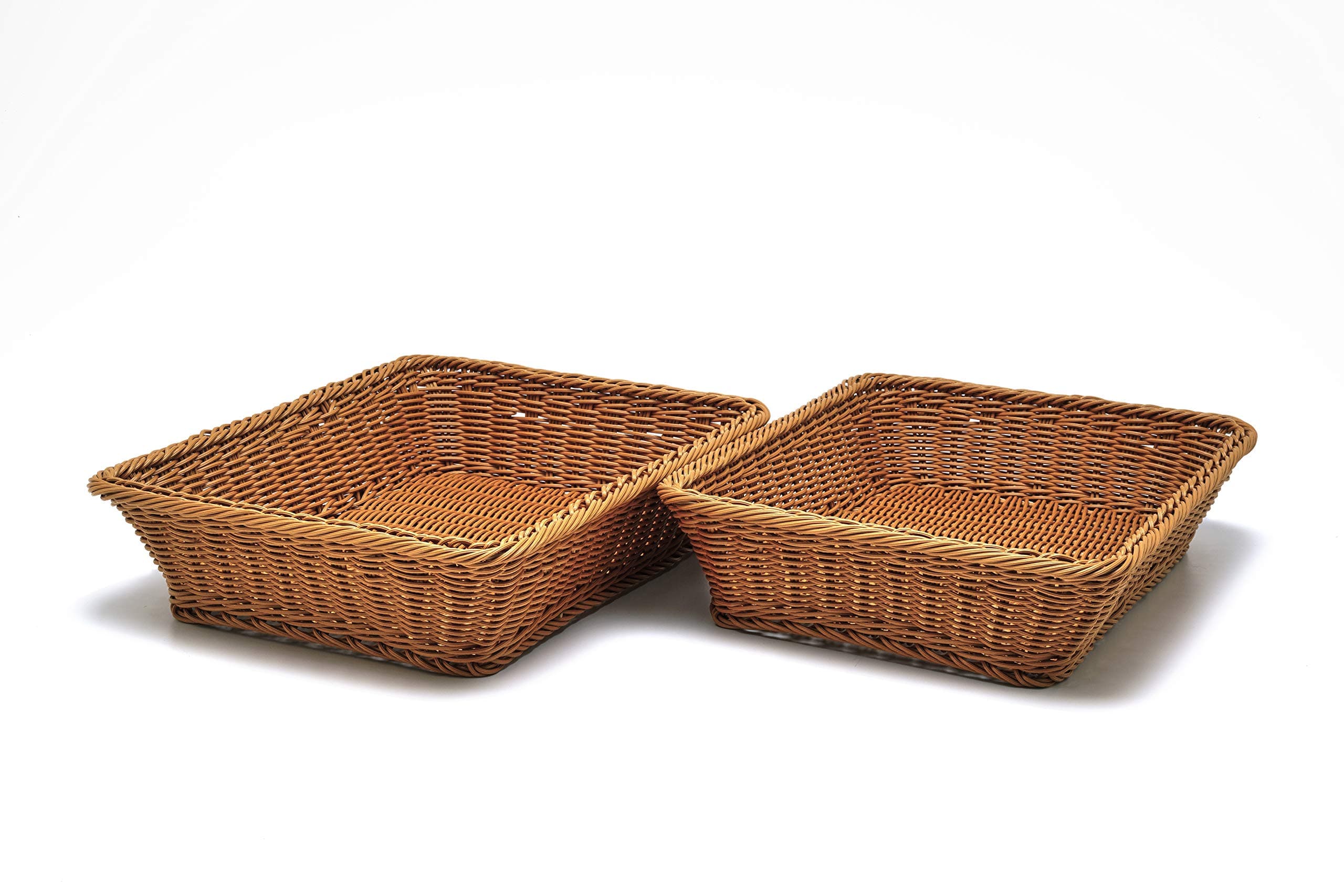16" 2 PC Set of Rectangular Baskets for Tabletop or Counter Display 16 x 12 x 3.5”
