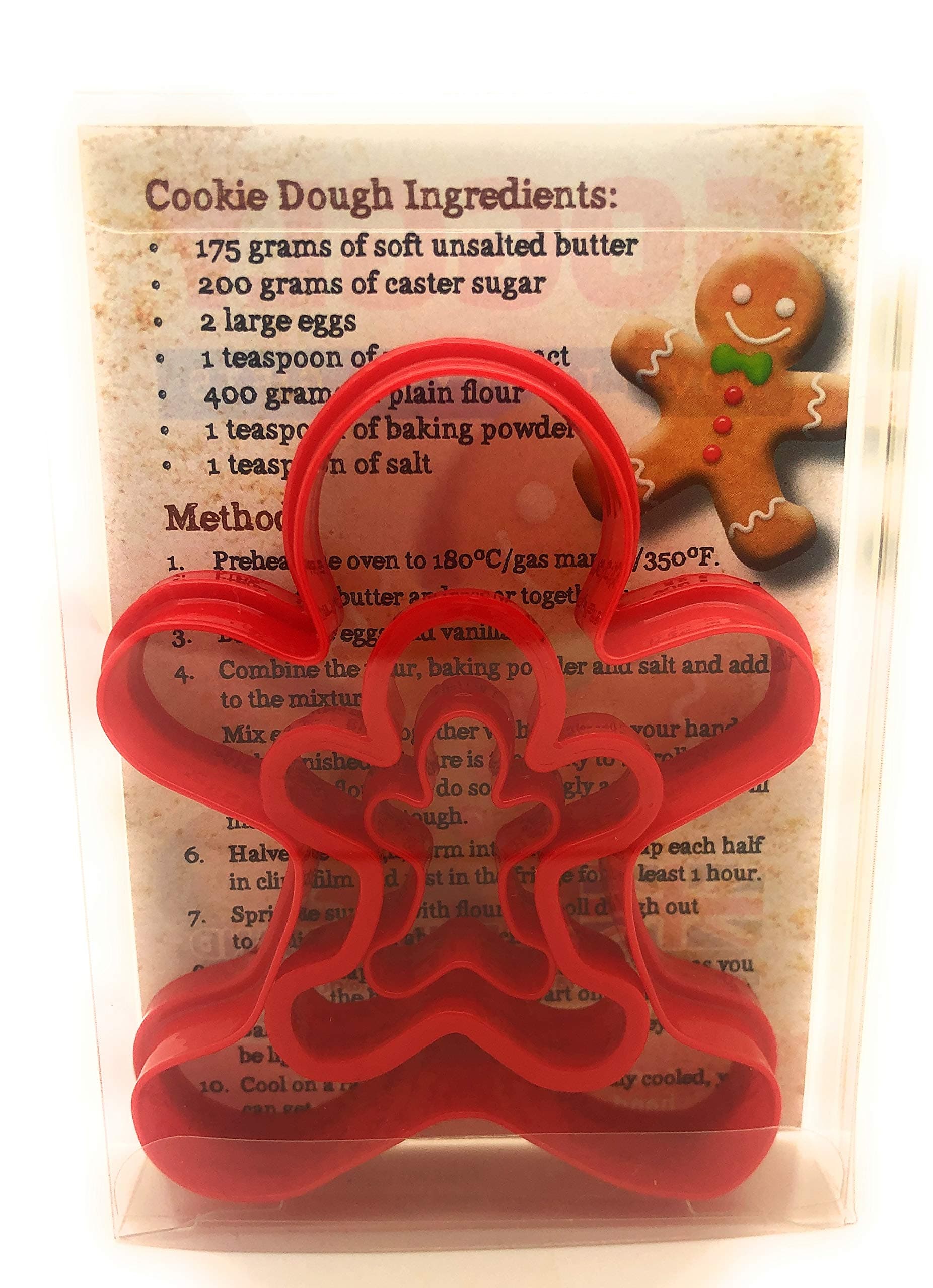 Gingerbread Man Cookie Cutter - Set of 3 - Small Medium & Large, Clay Cutter