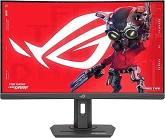 ROG Strix XG27WCMS USB Type-C Gaming Monitor: 27-inch 2560x1440, Curved, 280Hz (Overclock), 1ms (GTG), Extreme Low Motion Blur Sync, USB Type-C, FreeSync Premium, DisplayWidget Center - Black