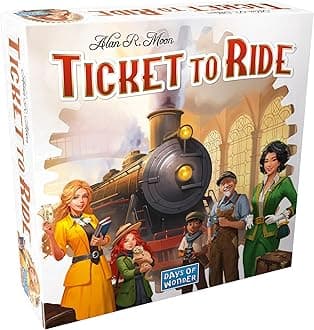 Asmodee Ticket to Ride Board Game (2025 Refresh) - A Cross-Country Train Adventure for Friends and Family, Strategy Game for Kids & Adults, Ages 8+, 2-5 Players, 30-60 Minute Playtime