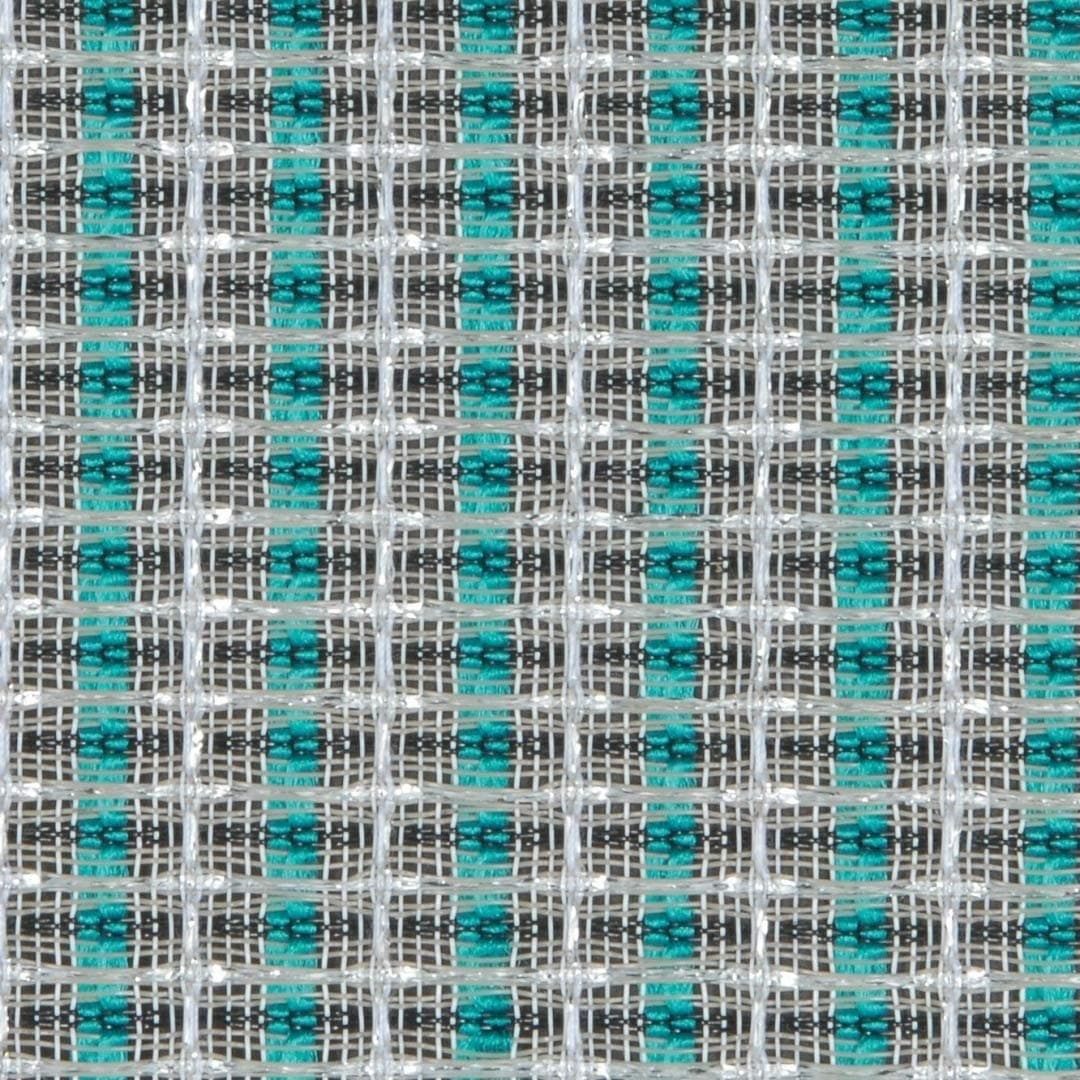 Speaker Grill Cloth Fabric Silver Turquoise Stripe Yard 36"