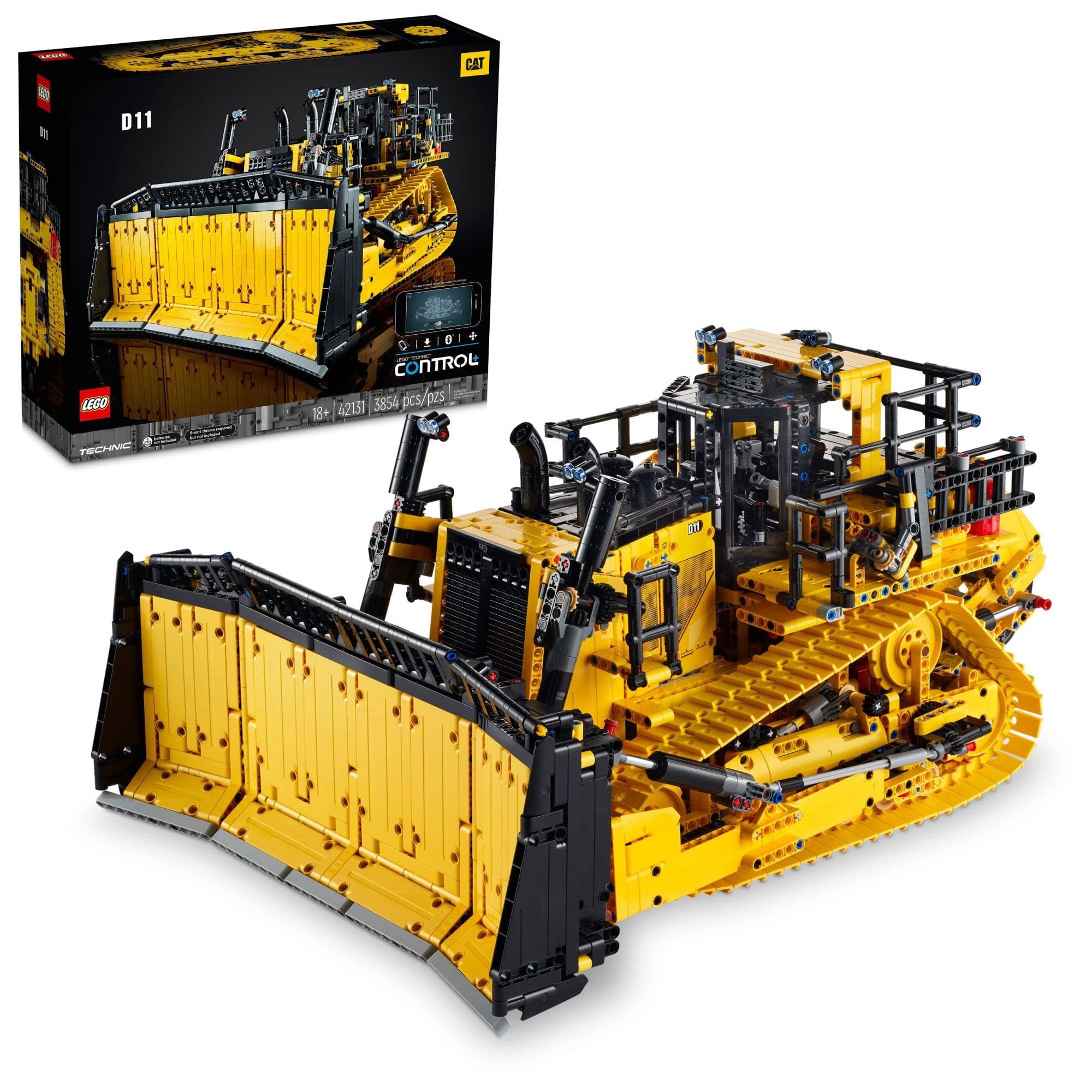 LEGO Technics App Control Cat D11 Bulldozer 42131 Building Set for Adults (3,854 Piece)