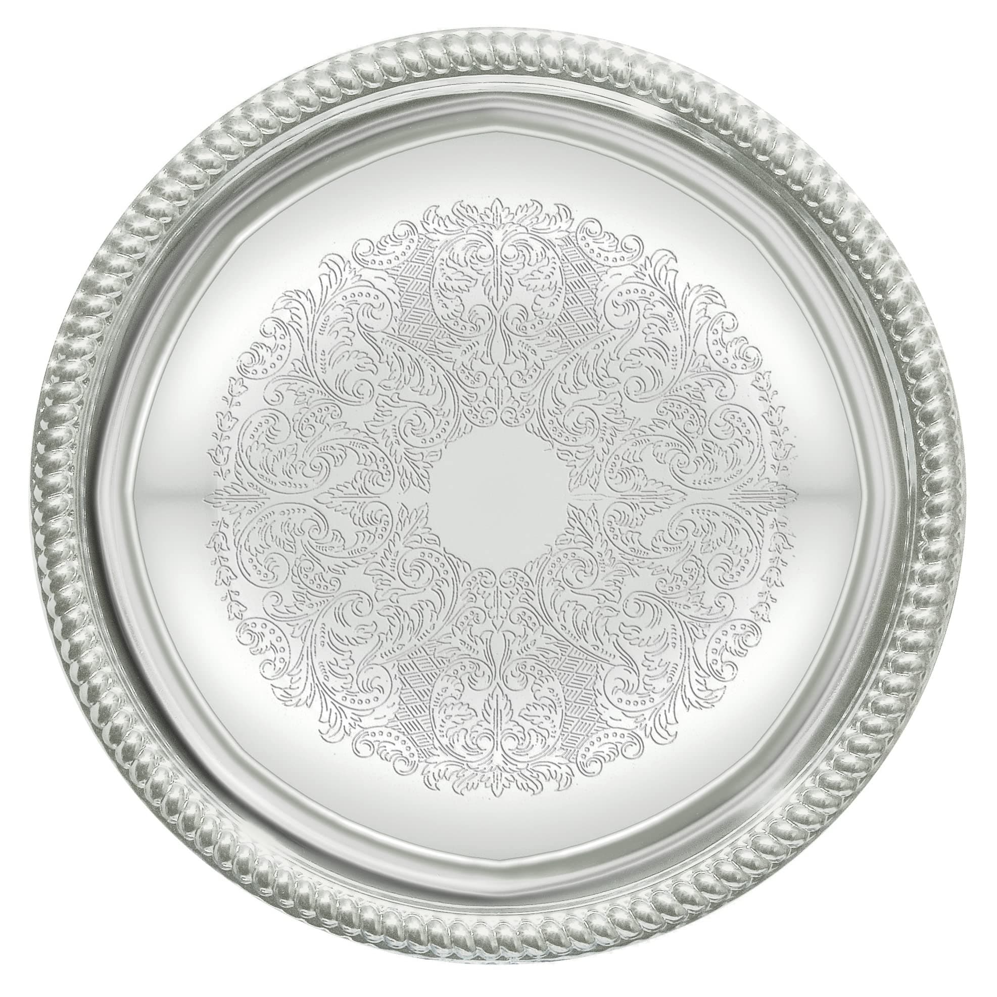 CMT-14 Round Tray, 14-Inch, Chrome,Medium