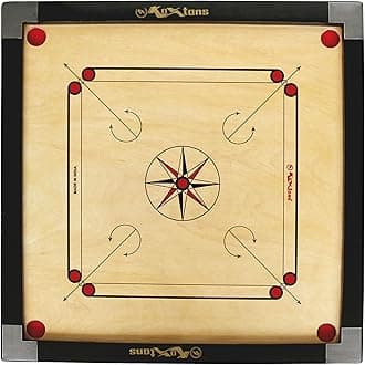 Carrom Board Full Size with 2" Border (Super) with STRICKER & Accessories