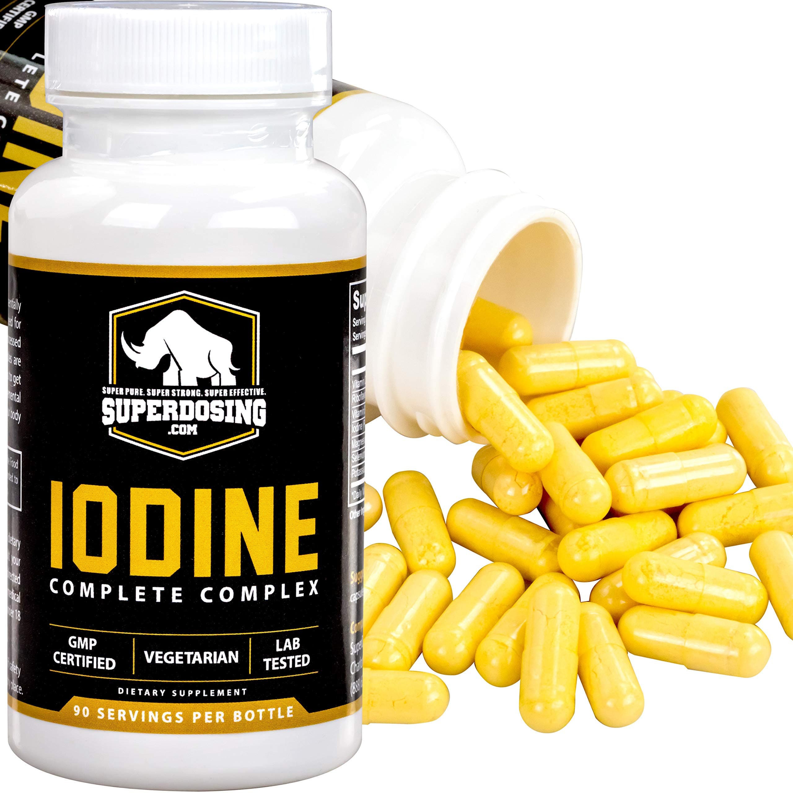 Best Value, High Potency Iodine Complex 90 Caps. Complete Thyroid Support for Energy Boost with Selenium, B Vitamins, Magnesium and Vitamin C. Supplement for Heart Health, Hormonal Balance, Metabolism