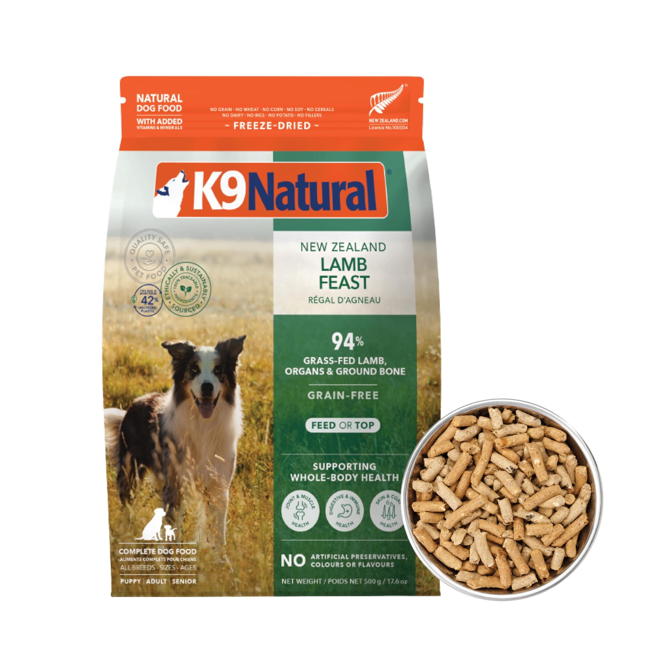 K9 Natural Freeze Dried Lamb Feast 500g