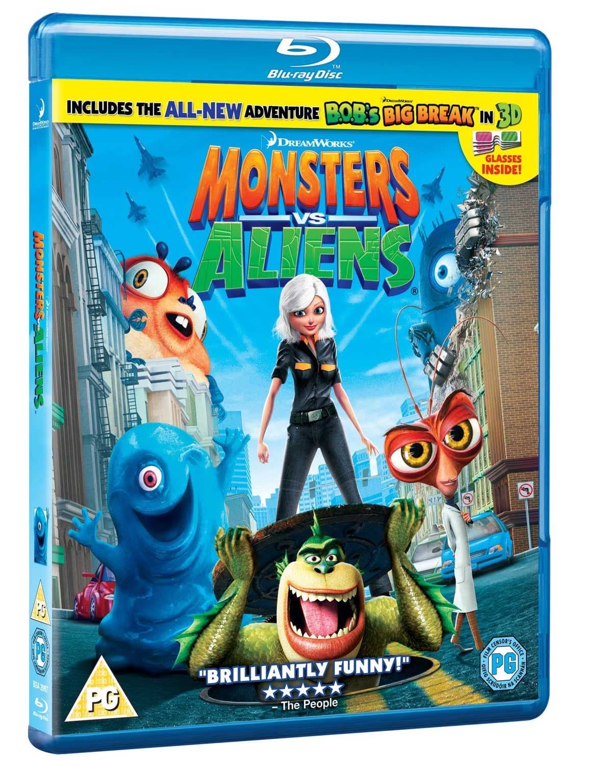 Monsters Vs Aliens 3D (Blu-ray 3D + Blu ray + DVD) [2009]