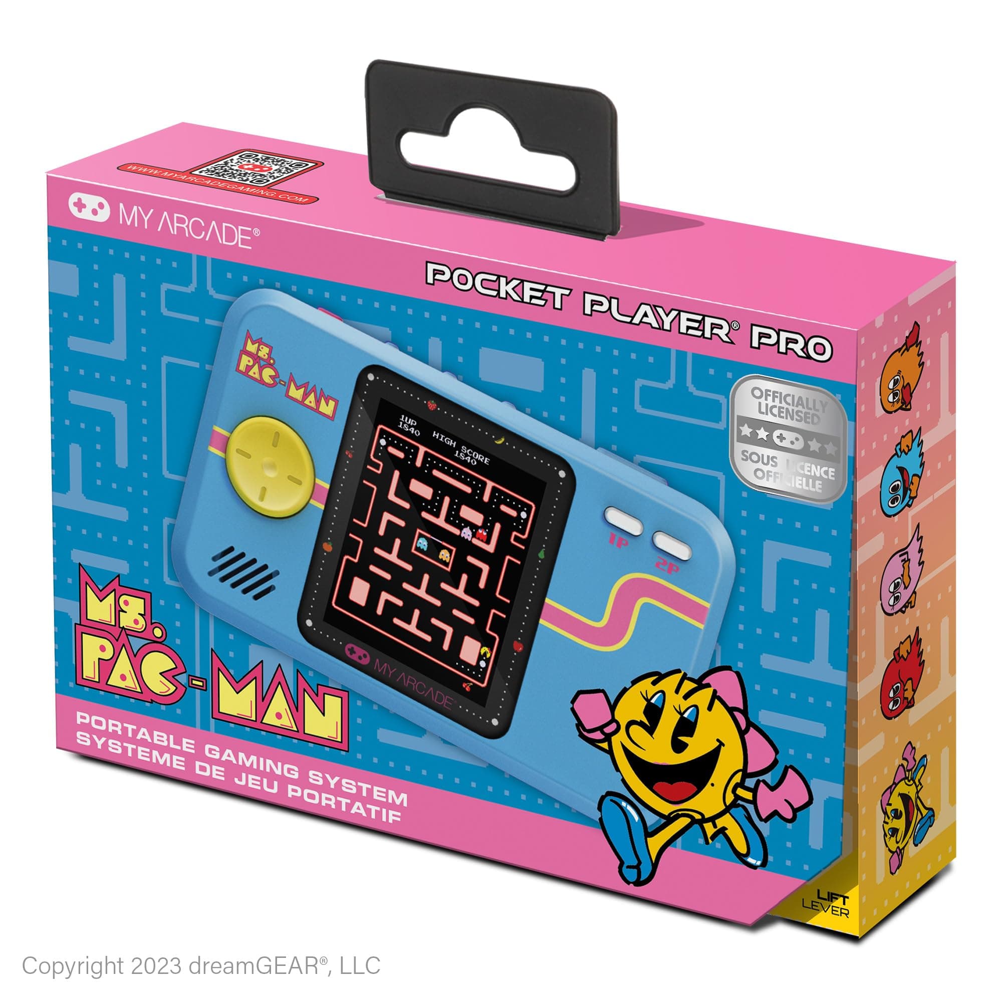 My Arcade - DGUNL-7010 MS. PAC-MAN Pocket Player Pro Handheld Portable Gaming System