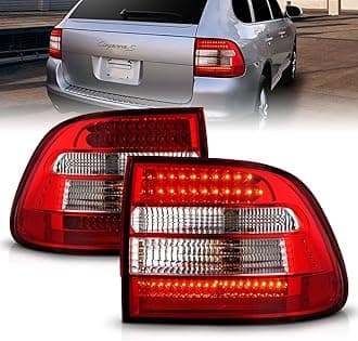 AmeriLite Red Clear LED Tail Lights Pair For Porsche Cayenne SUV - Driver And Passenger Side