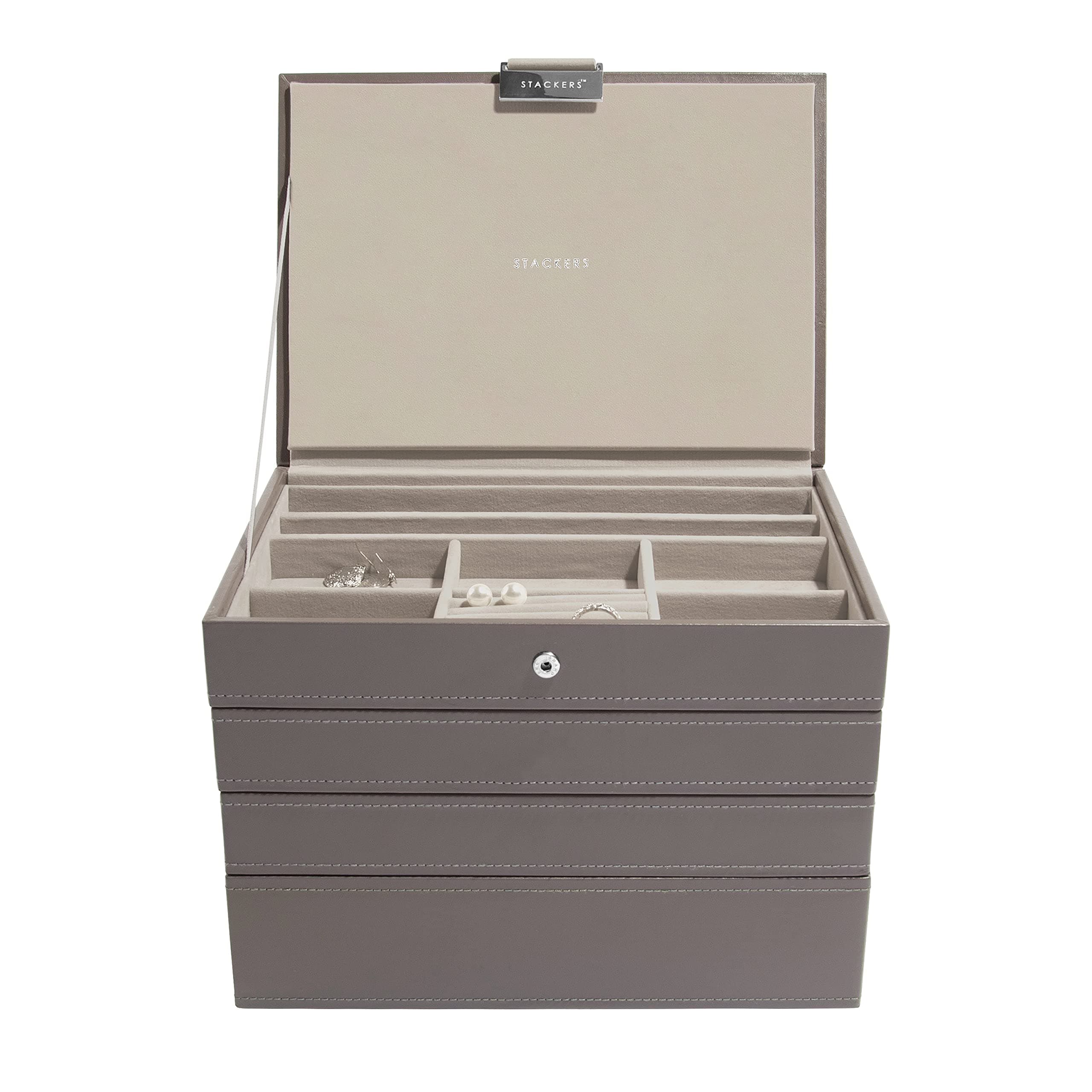 Stackers Mink Classic Medium Jewellery Box, Set of 4