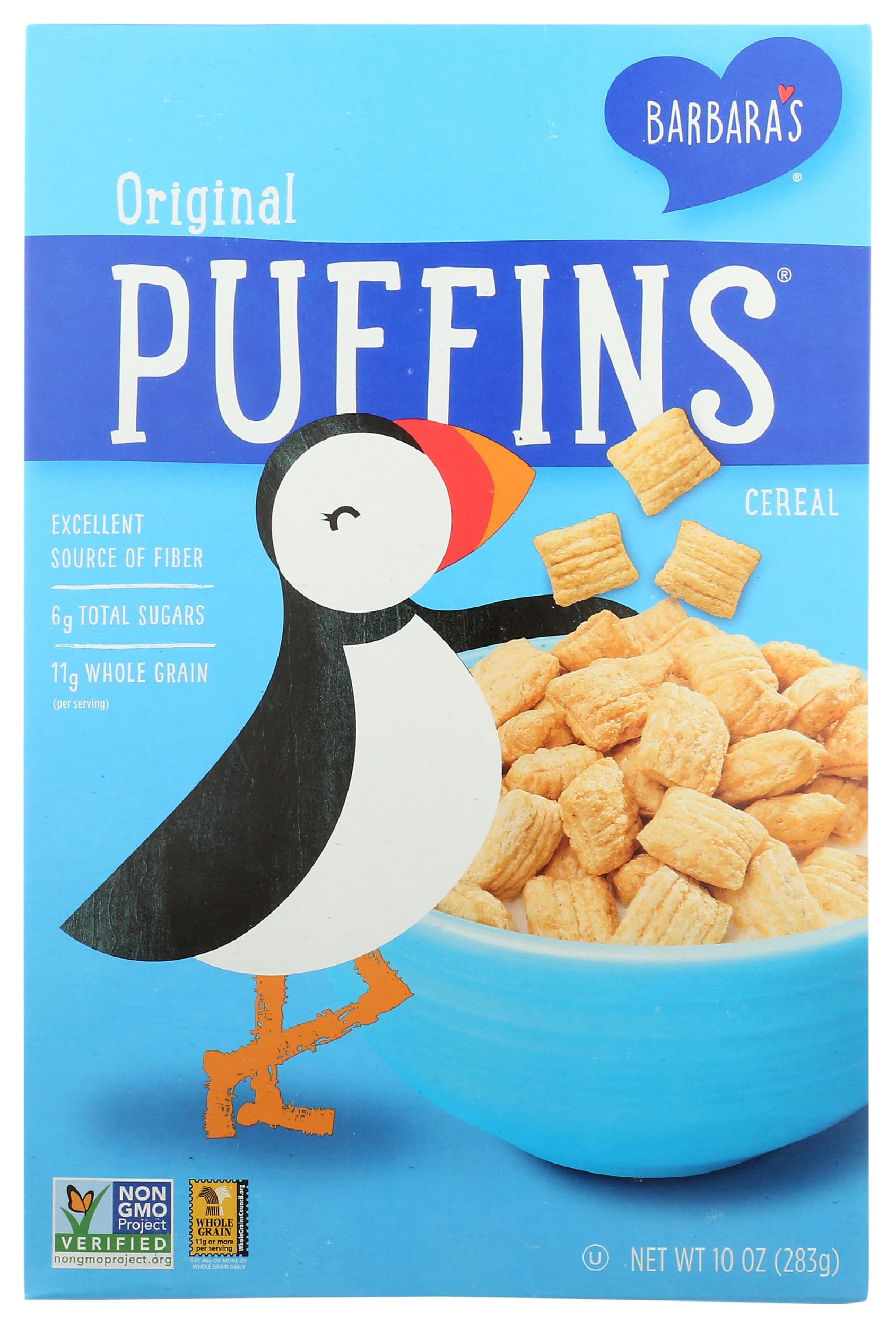 Barbaras Bakery Original Puffins Cereal, 10 Oz