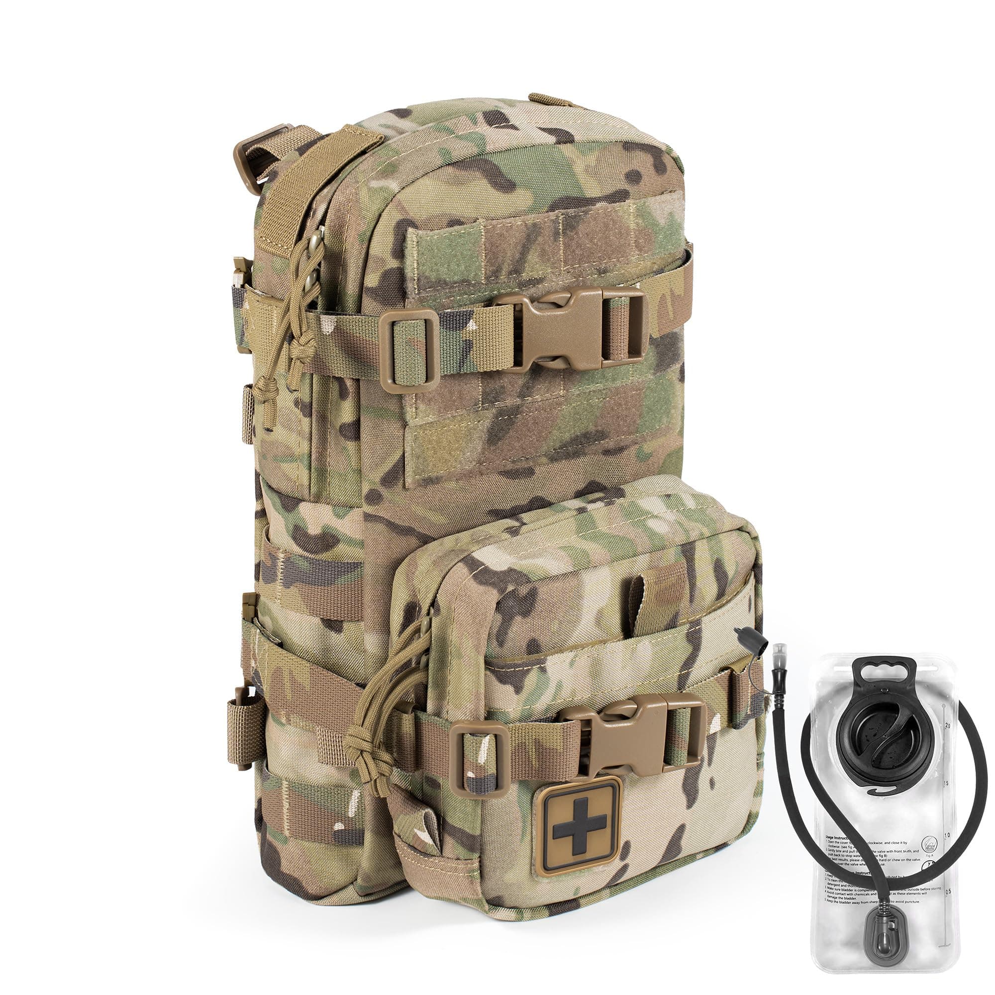 Tactical Small MOLLE Hydration Pack Outdoor Water Bladder Carrier Pack for Vest Backpack