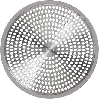 OXO 1288100 Good Grips Easy Clean Shower Stall Drain Protector - Stainless Steel & Silicone