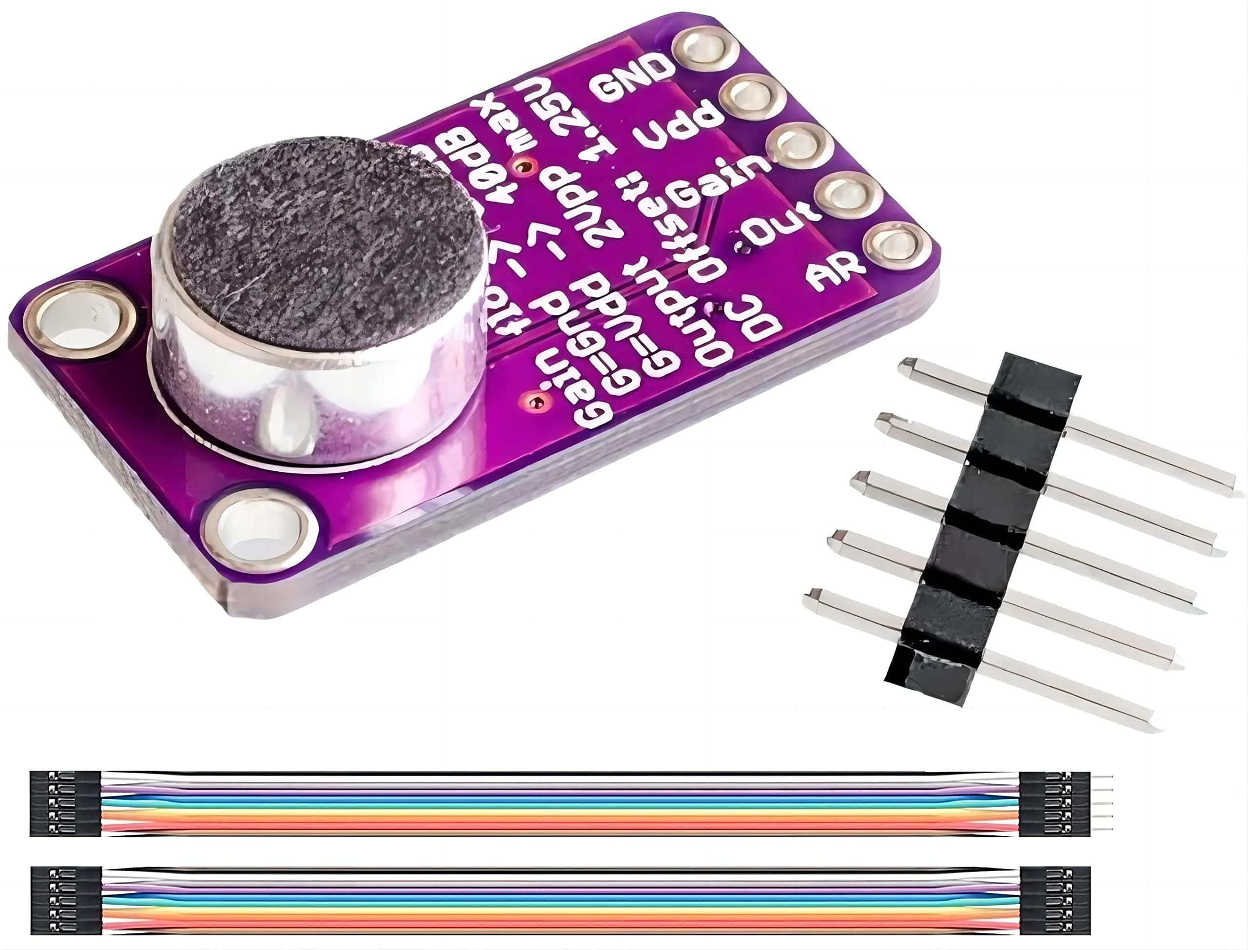 WWZMDiB MAX9814 Microphone Sensor High Performance Compatible with for Arduino Raspberry Pi ESP32 Sound Sensor Amplifier (AGC) 40dB, 50dB, 60dB