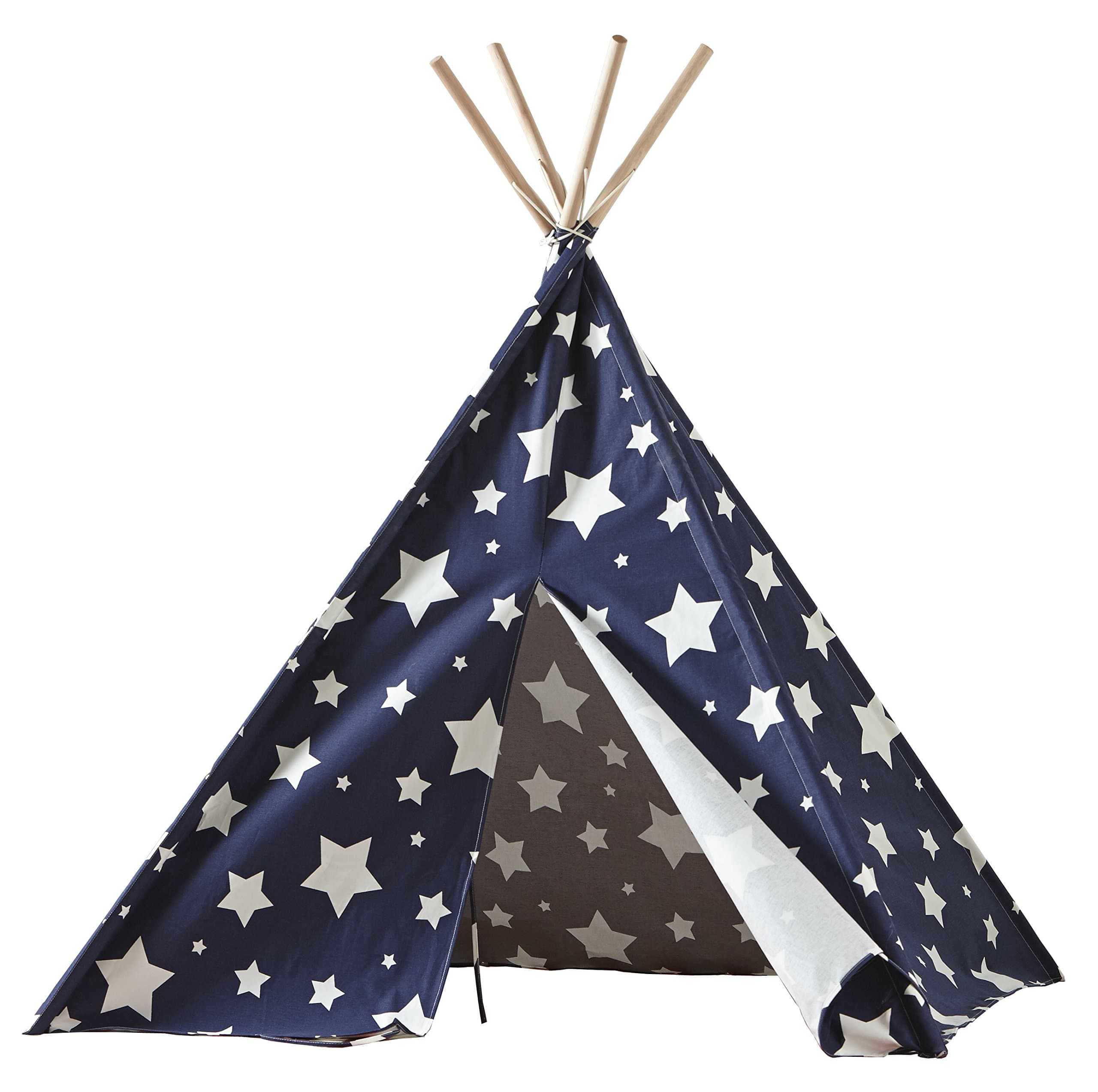 Children's Teepee Blue with White Stars