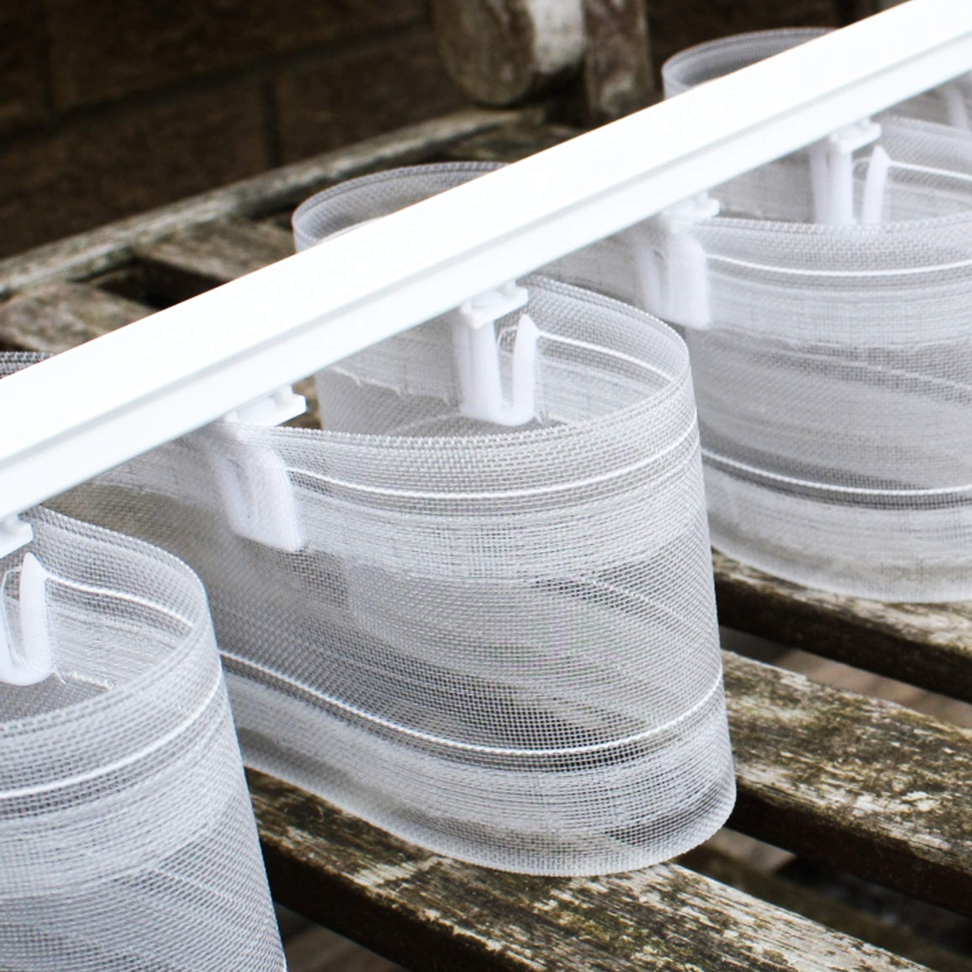 Roomserve Translucent Wave-Effect 3" deep Curtain Heading Tape for Wave tracks - 10 metres