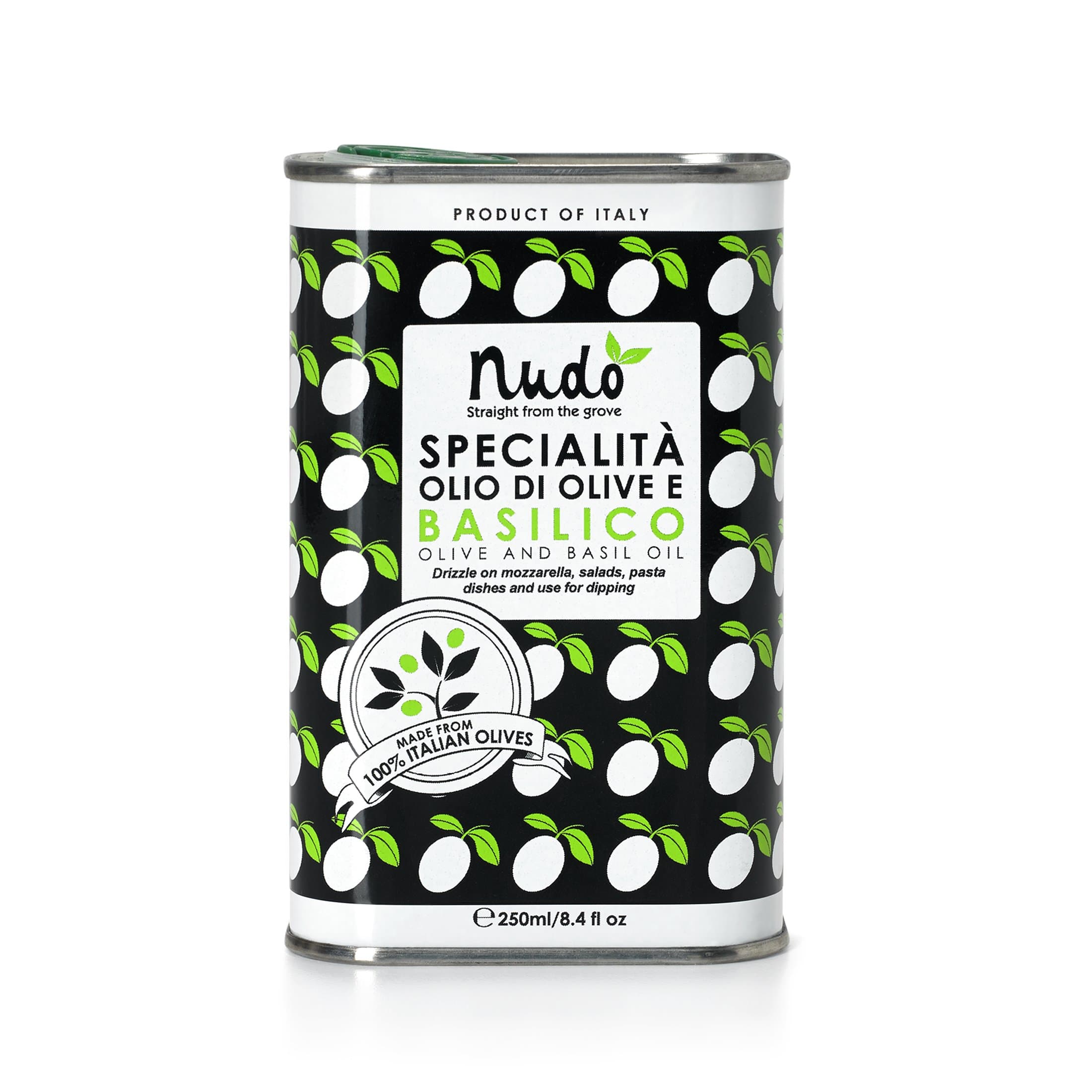 Nudo Olive Oil Stone Ground with Basil