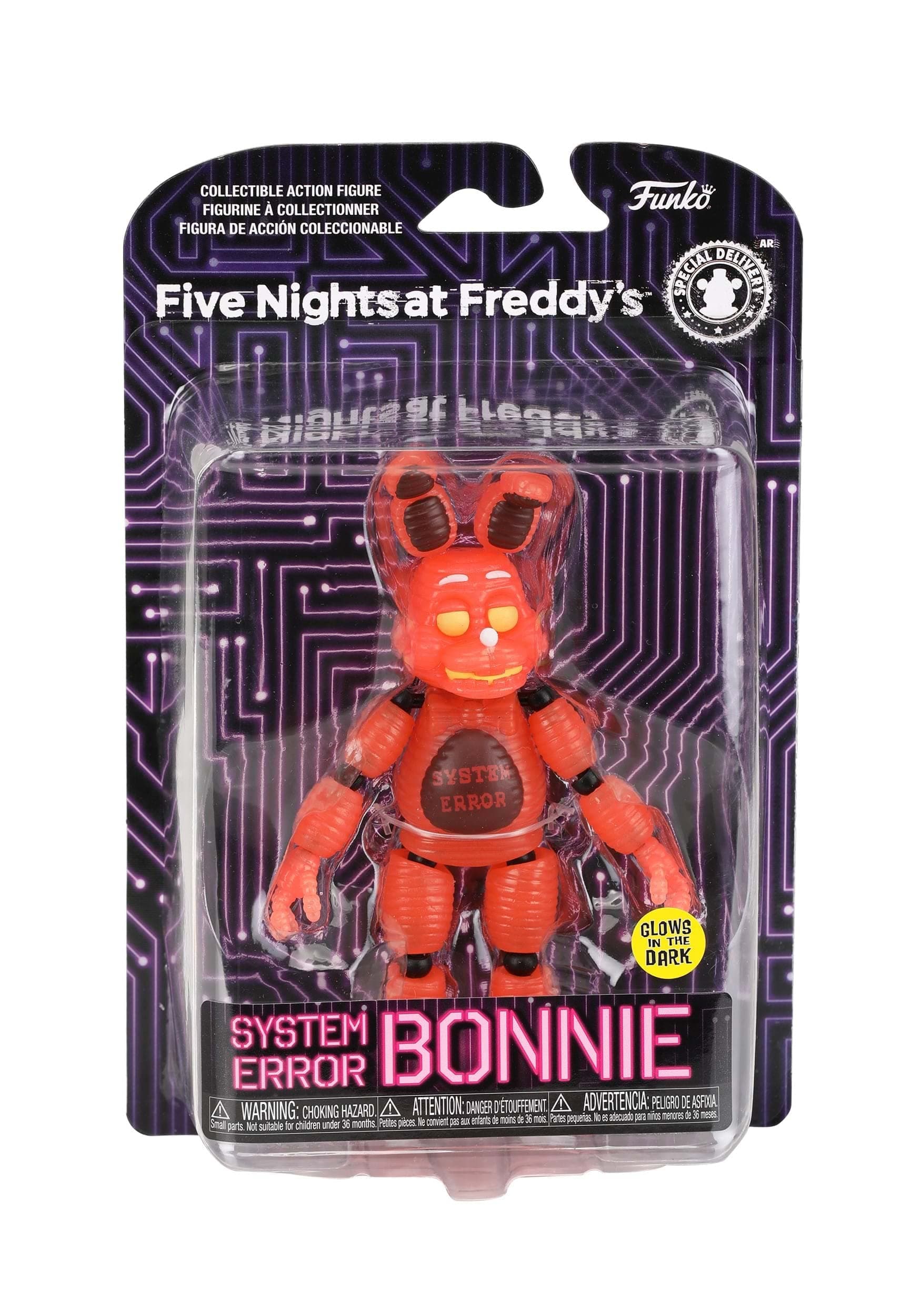 POP Action Figure: Five Nights at Freddy's - System Error Bonnie (Glow in The Dark), Multicolor
