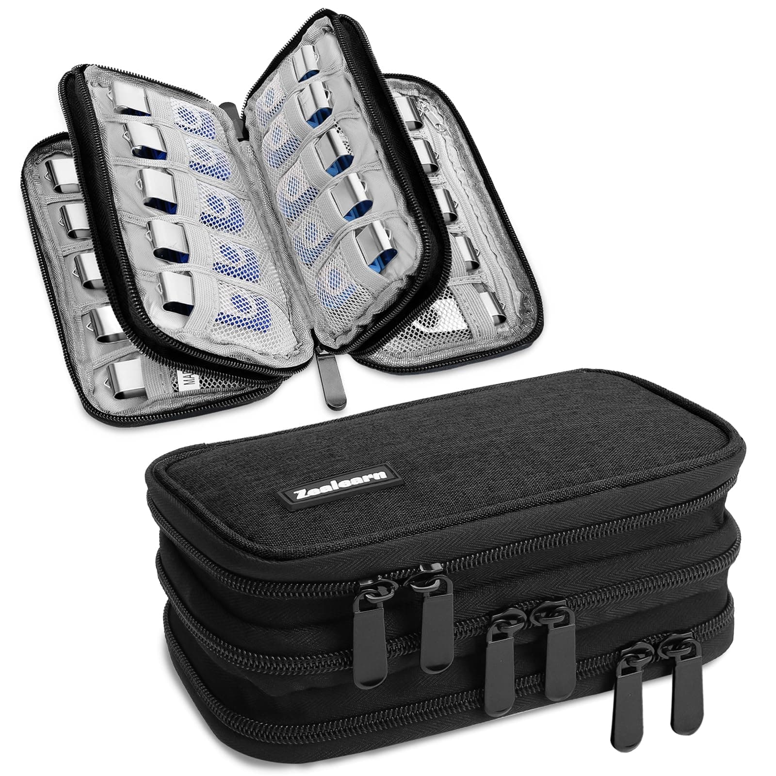 USB Flash Drive Case, Holds 30 Pcs, USB Storage, USB Case,USB Holder,USB Storage Case,USB Organizer,Thumb Drive Case,Compatible with Samsung/Sandisk/etc, Black