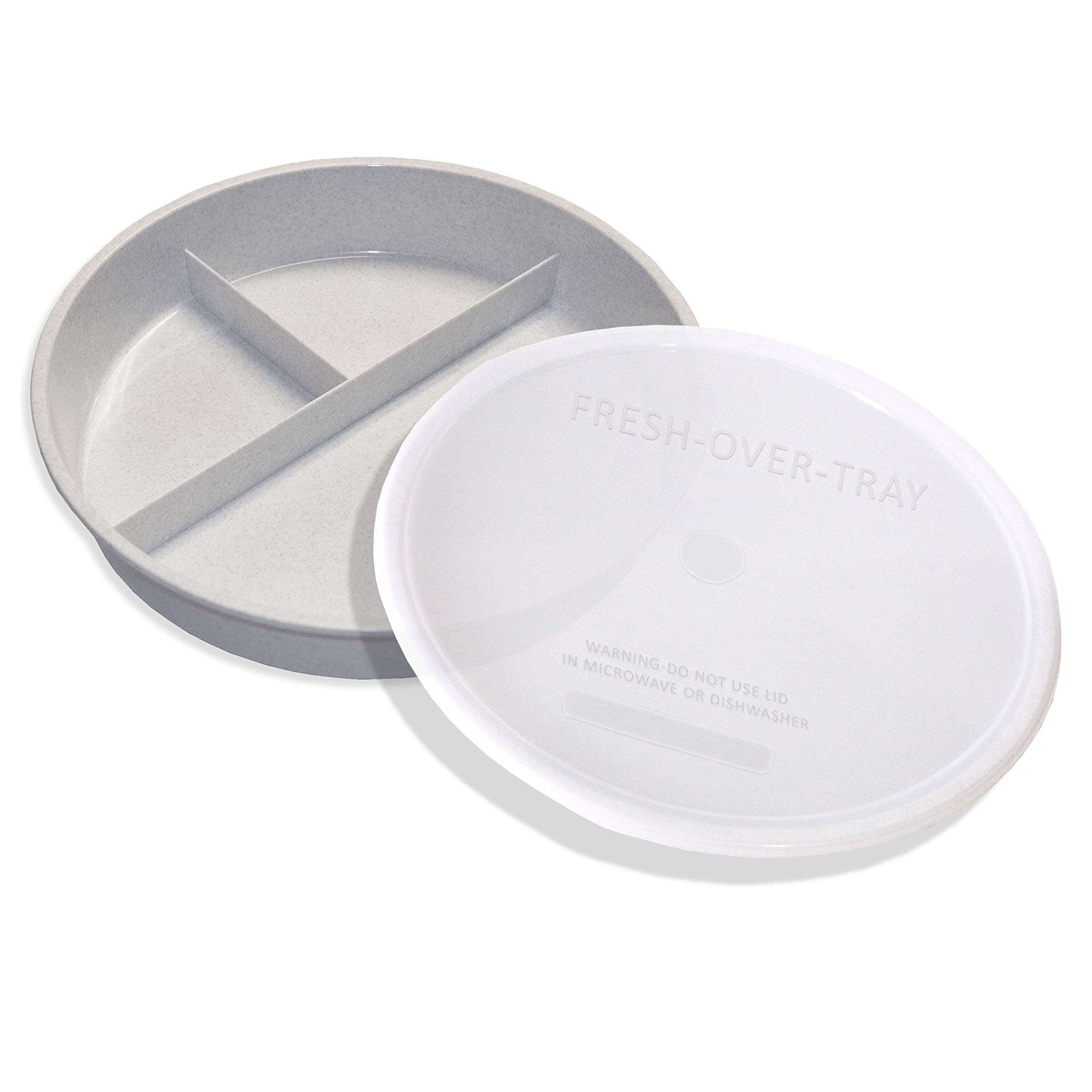 High Sided Partitioned Dish with Lid
