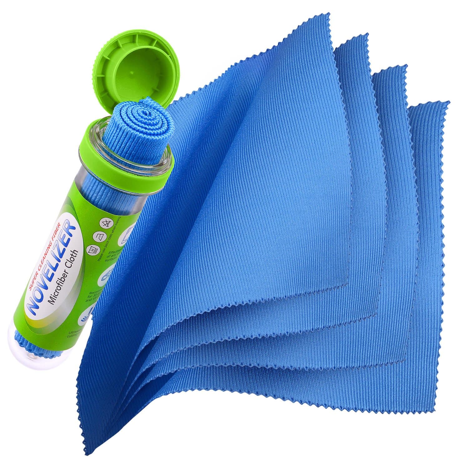 Valued Set (4+1pc) Microfiber Cleaning Cloth Specially for Wearable Devices Smartphones, iPhone, Android, Lens, 3D Cinema Glasses, Eyeglasses, Sunglasses - Cleaner Cloth to Clean VR, Tablets, Devices