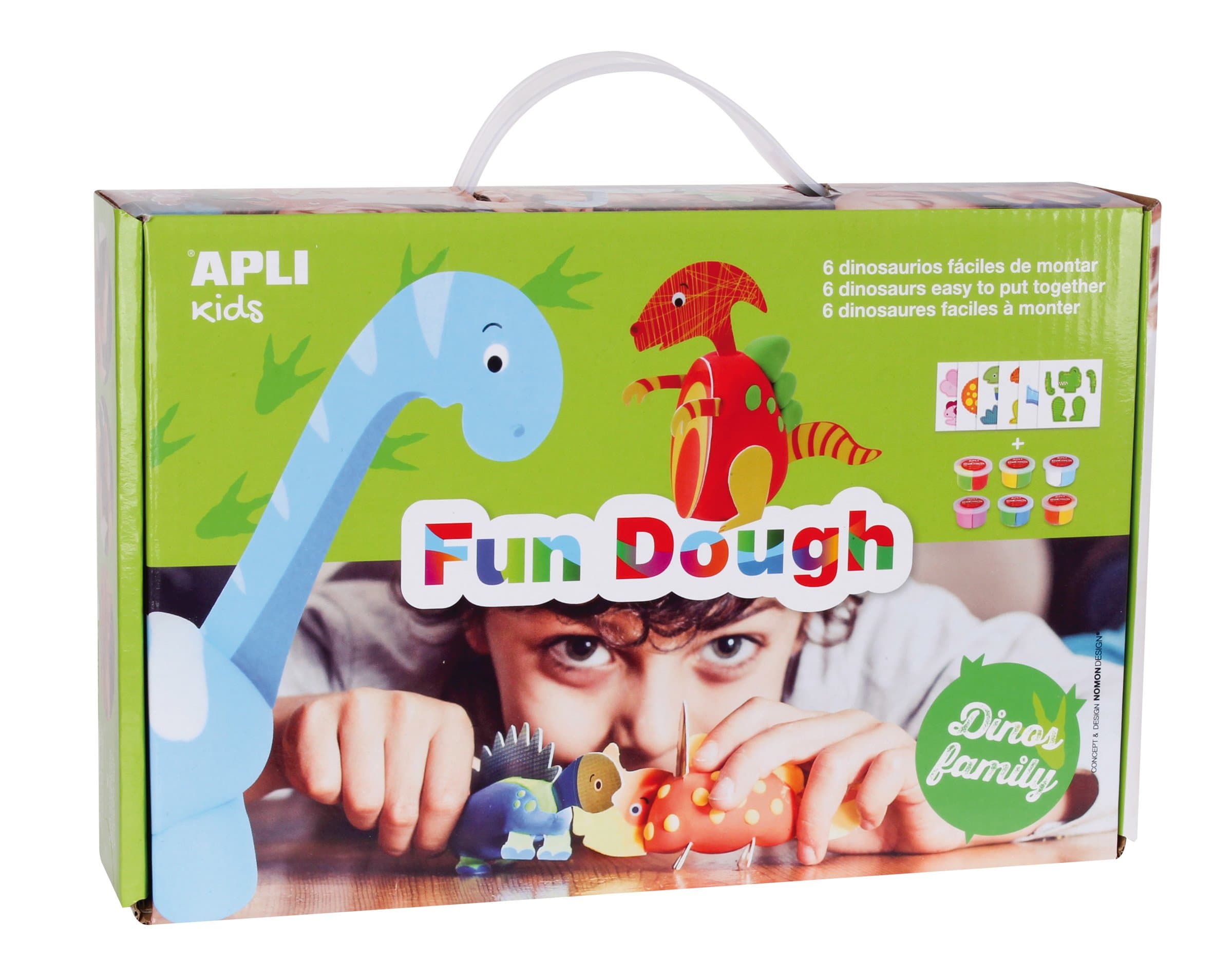 Fun Dough Dinosaur Modelling Set with Six Tubs (Multi-Colour)