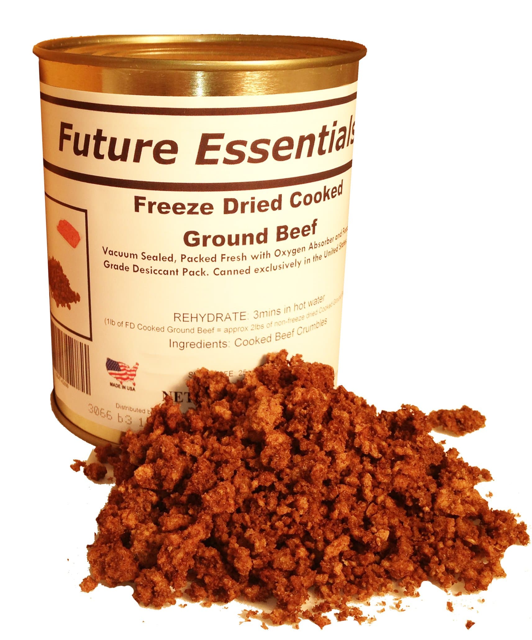 Future Essentials Canned Cooked Freeze Dried Ground Beef (7 Oz)