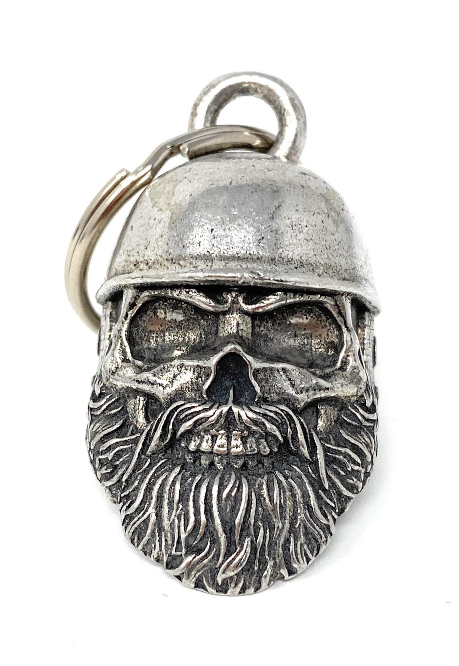 Bravo Bells Helmet Skull Bell - Biker Bell Accessory or Key Chain for Good Luck on The Road
