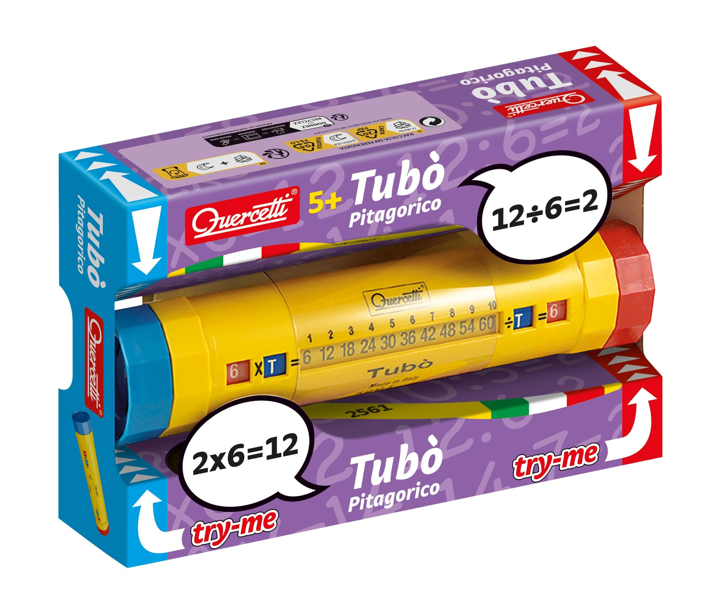 Tubo Multiplication - Interactive Educational Toy, Turn to Practice & Learn Math Equations, Division & Multiplication Tables, STEM Kids 5+