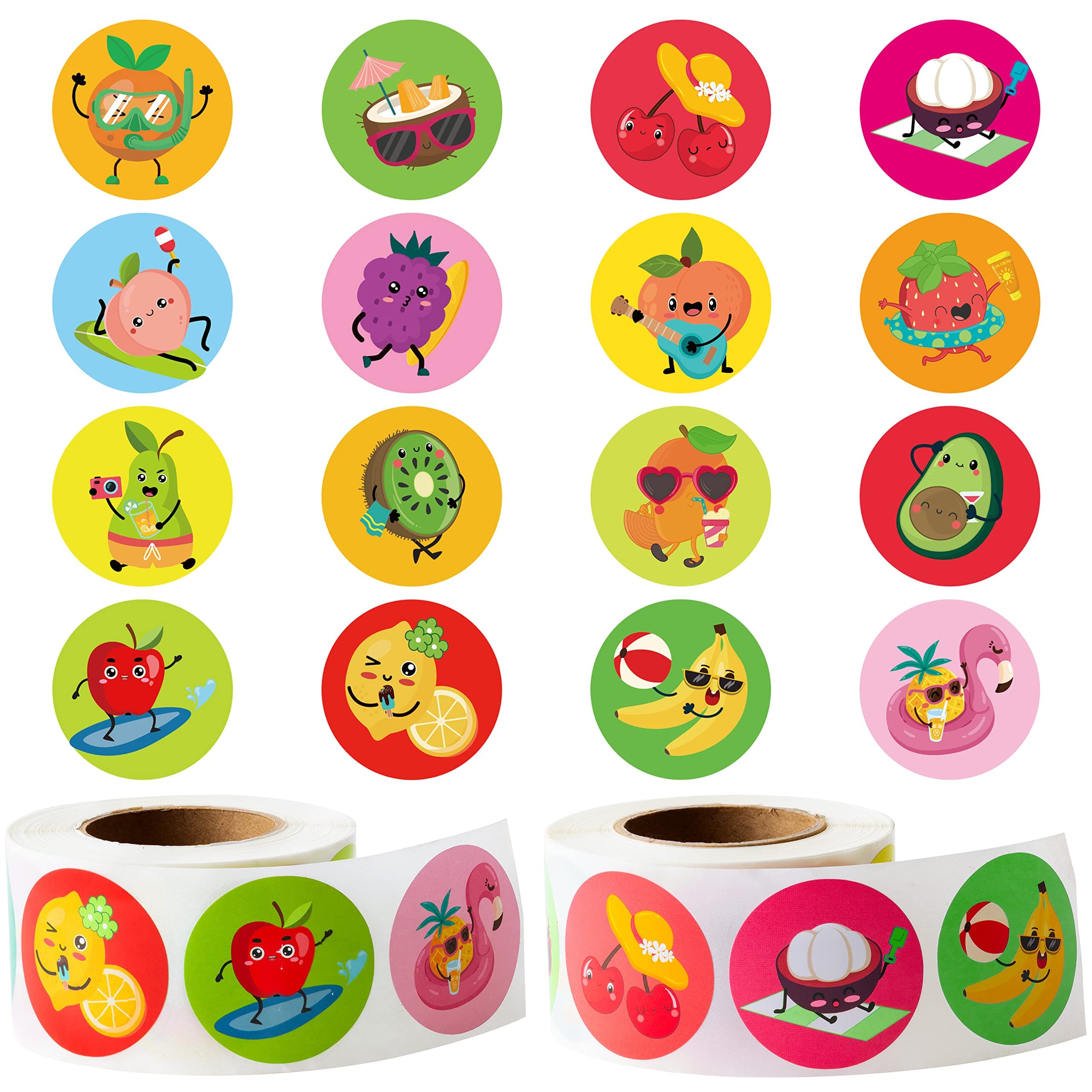 W1cweyFruit Sticker Rolls (Happy Fruit)