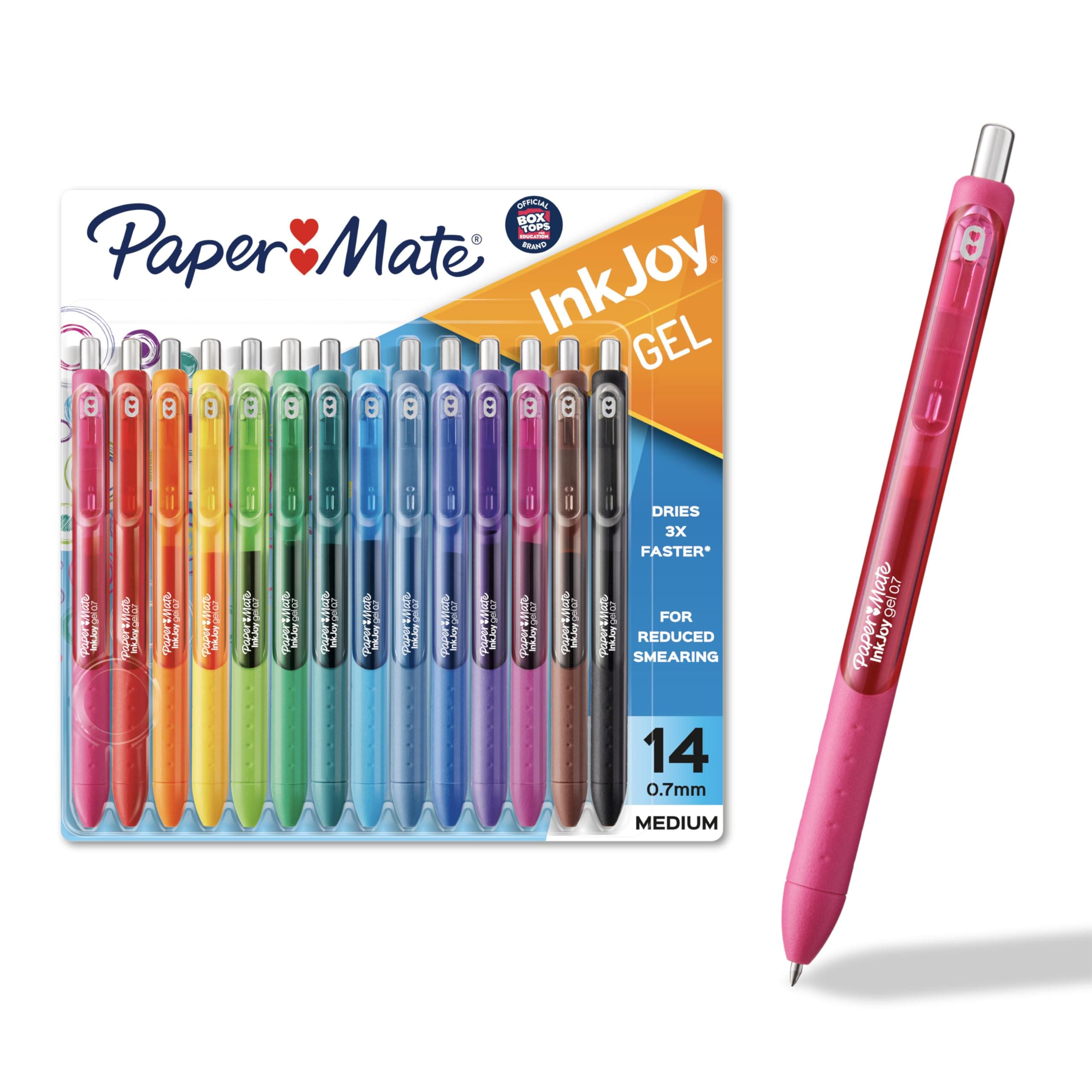 Paper Mate InkJoy Gel Pens, Assorted, Medium Point (0.7mm), 14 Count - Smooth Writing, Back to School, Teacher Supplies, Journaling, Note-Taking, Doodling