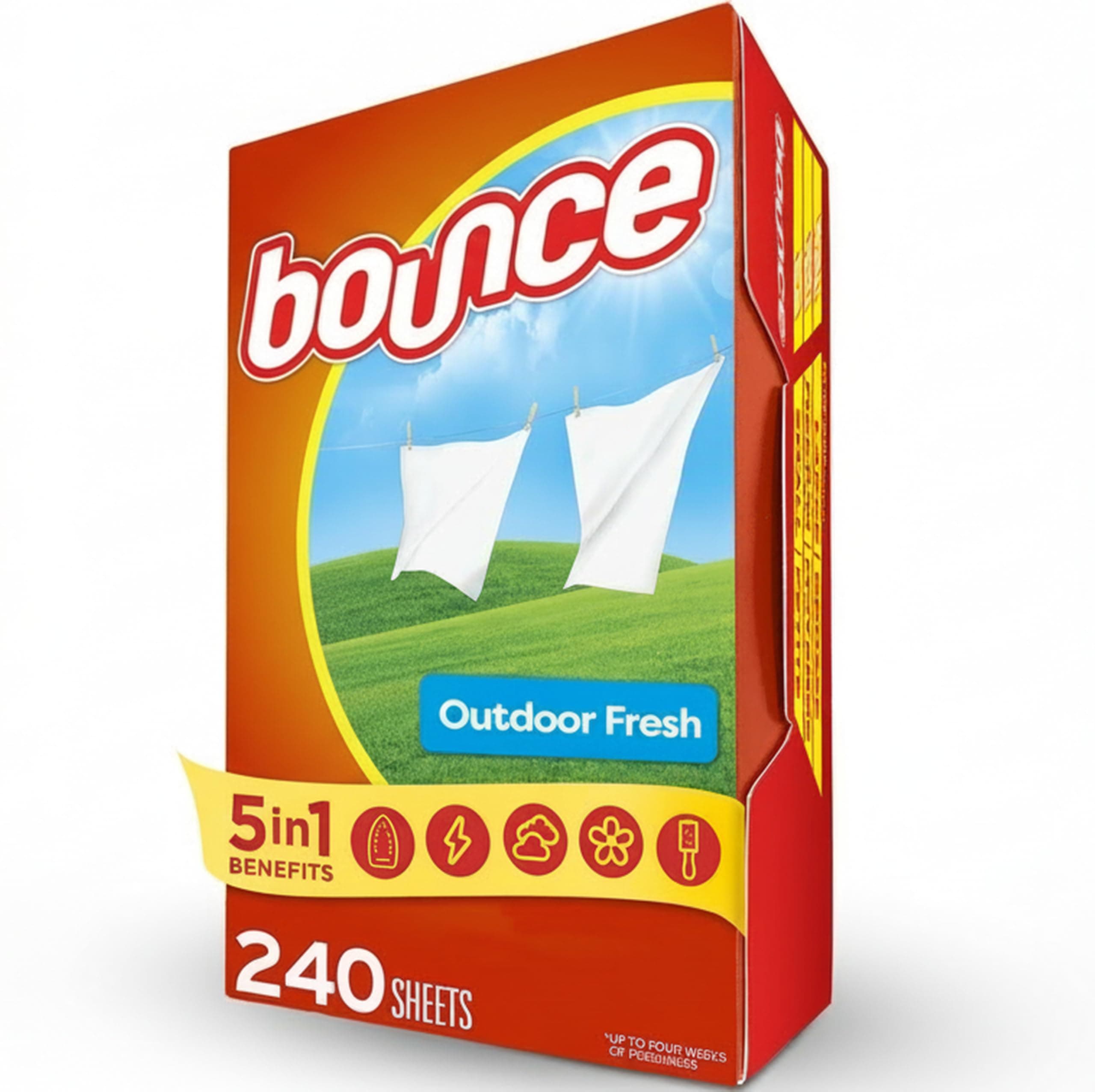 Bounce Fabric Softener Sheets, Outdoor Fresh Scent, 240 Count