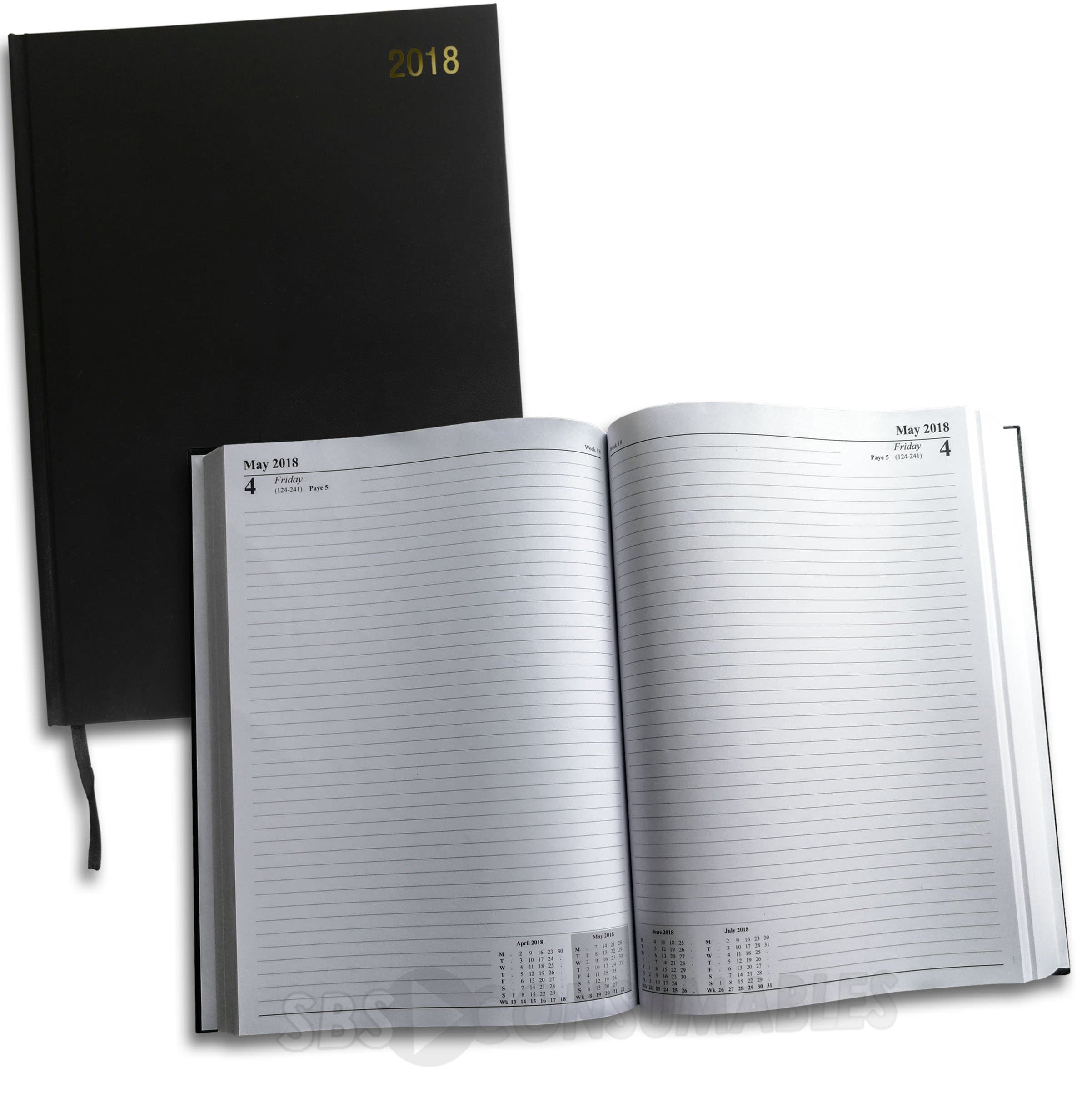 2017 Hotel/Restaurant Diary A4 2 Pages Per Day. Black. Casebound 2PA4. Comes With A Free Retractable Ball Point Pen