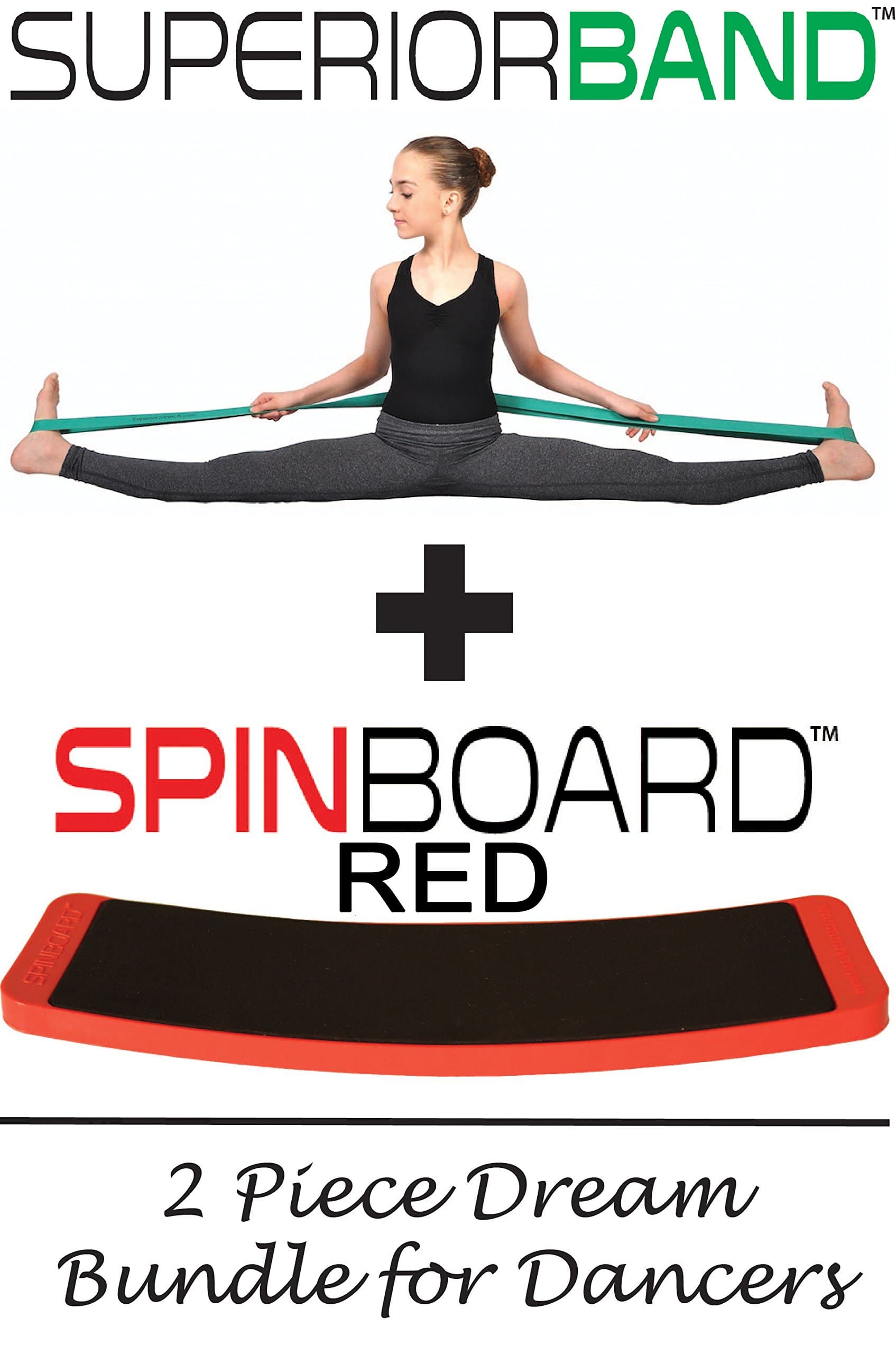 SUPERIORBAND + SPINBOARD = Ballet Dancers Dream Bundle Package for Stretch and Turns