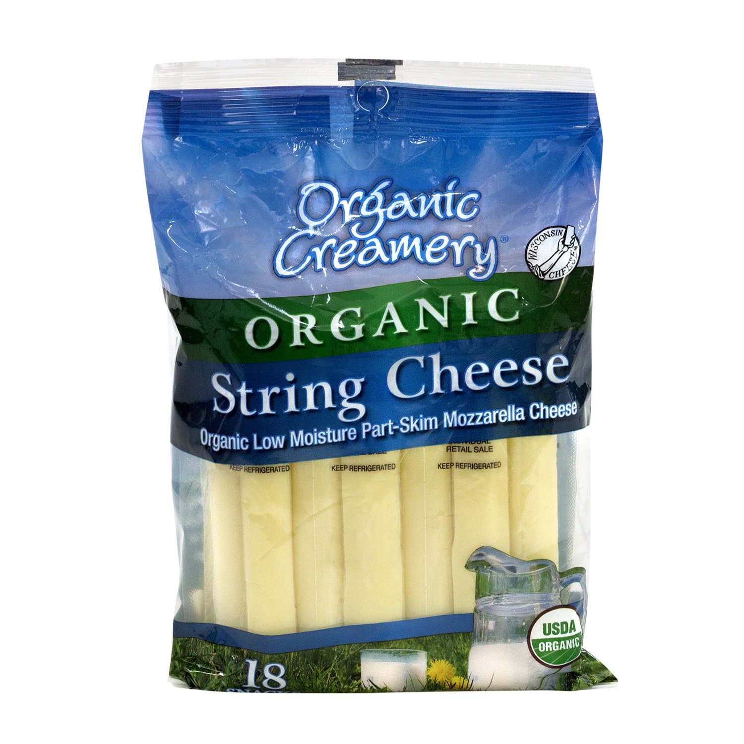 Organic Creamery Organic String Cheese, 1 oz, 18 Count