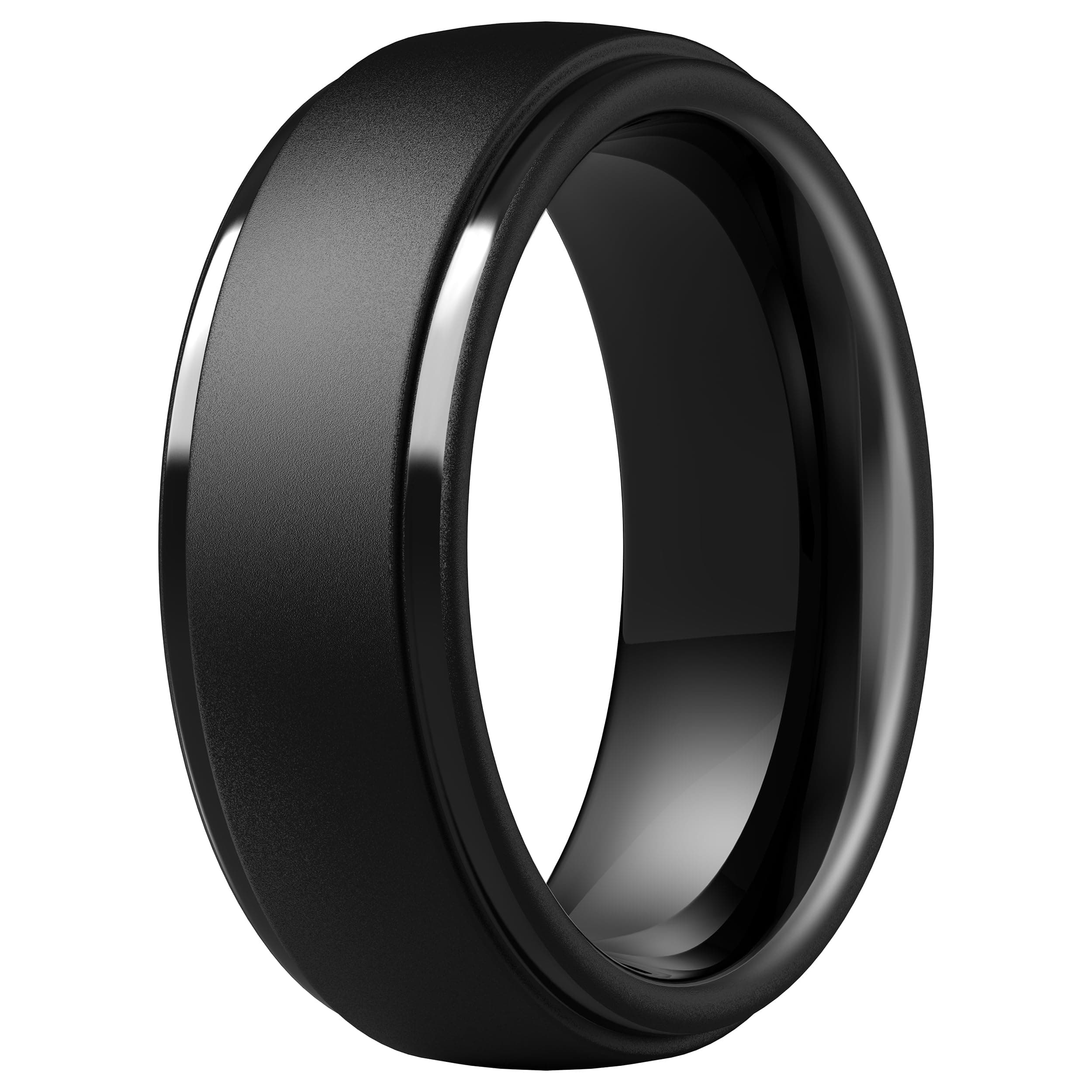 Silicone Men’s Wedding Rings, 10mm Wide 2.5mm Thick Rubber Wedding Bands-Variety Multipack 1-7