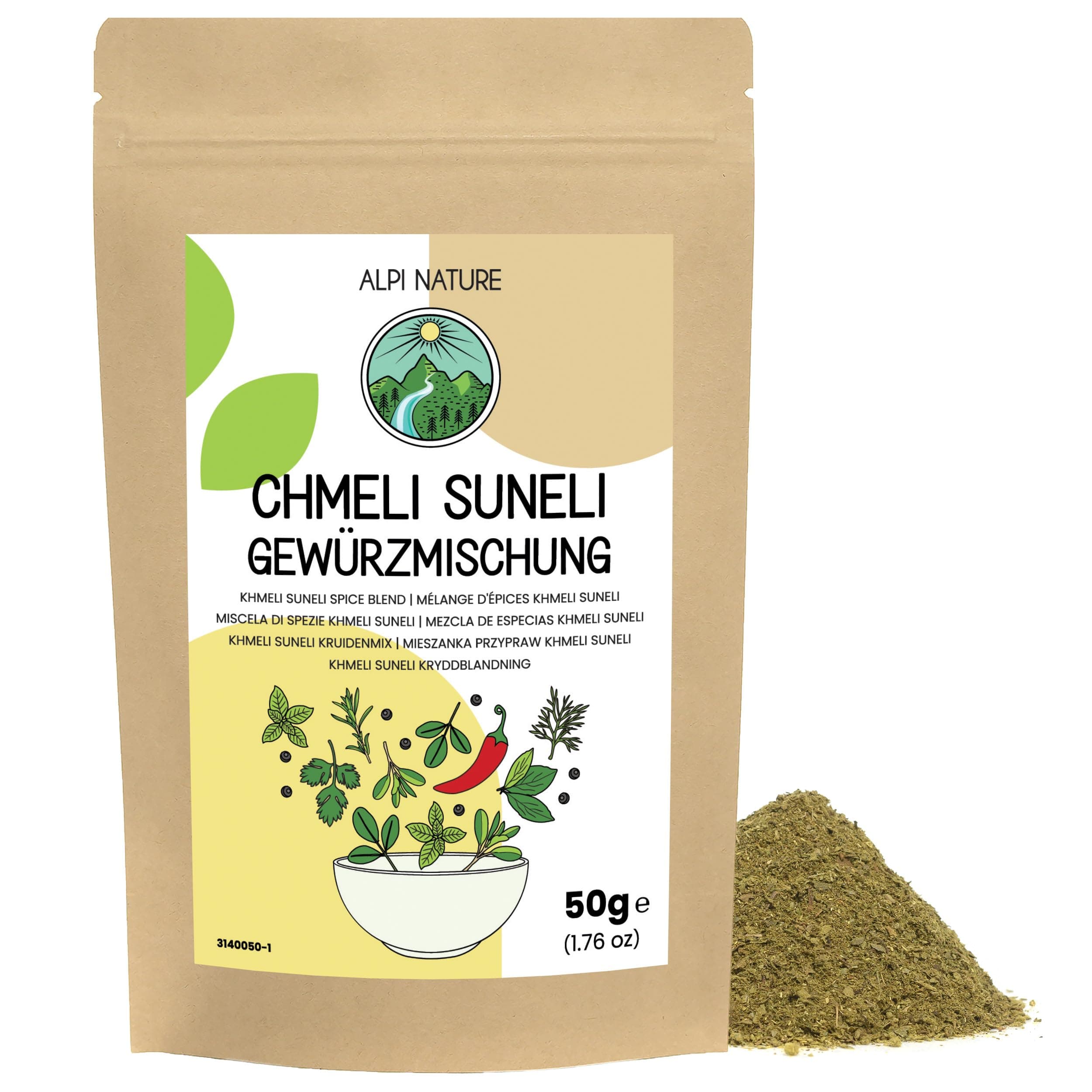 Alpi Nature Khmeli Suneli Spice Mix 50g 1.76 oz, Asian Spices, Georgian Spices for Cheese Bread, Stews and Pilaf
