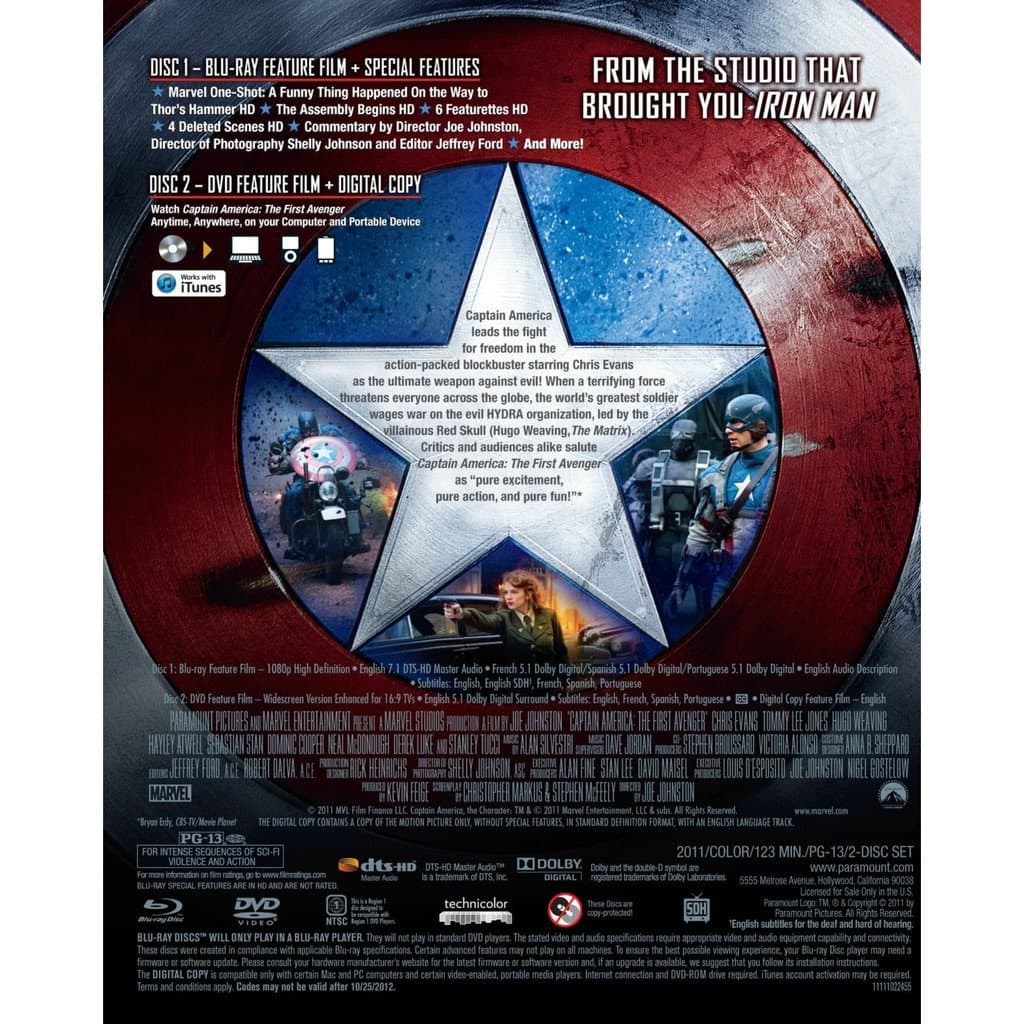 Captain America The First Avenger (Blu-ray)