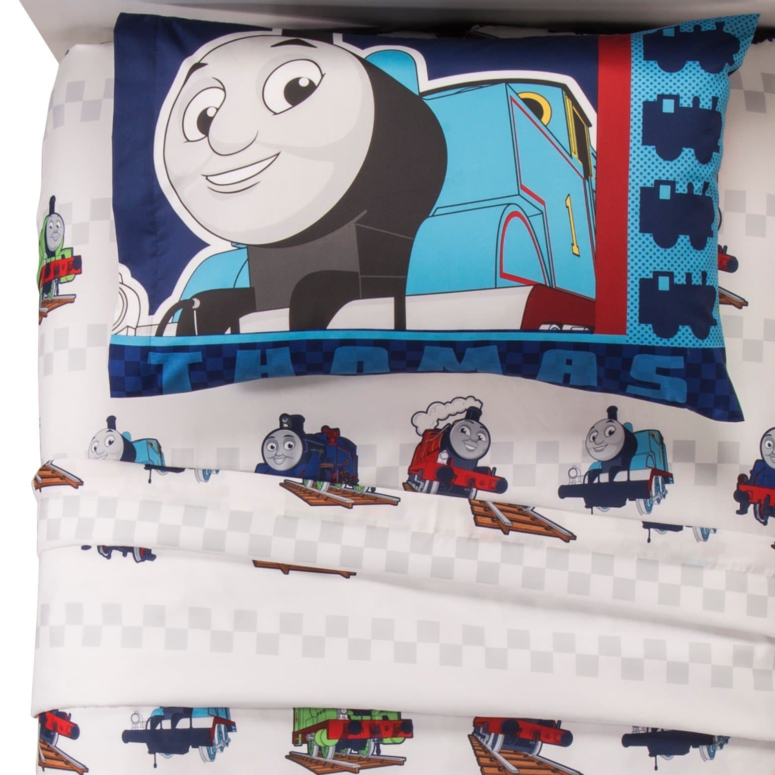 Franco Thomas the Tank Engine White Sheet Set (Twin)
