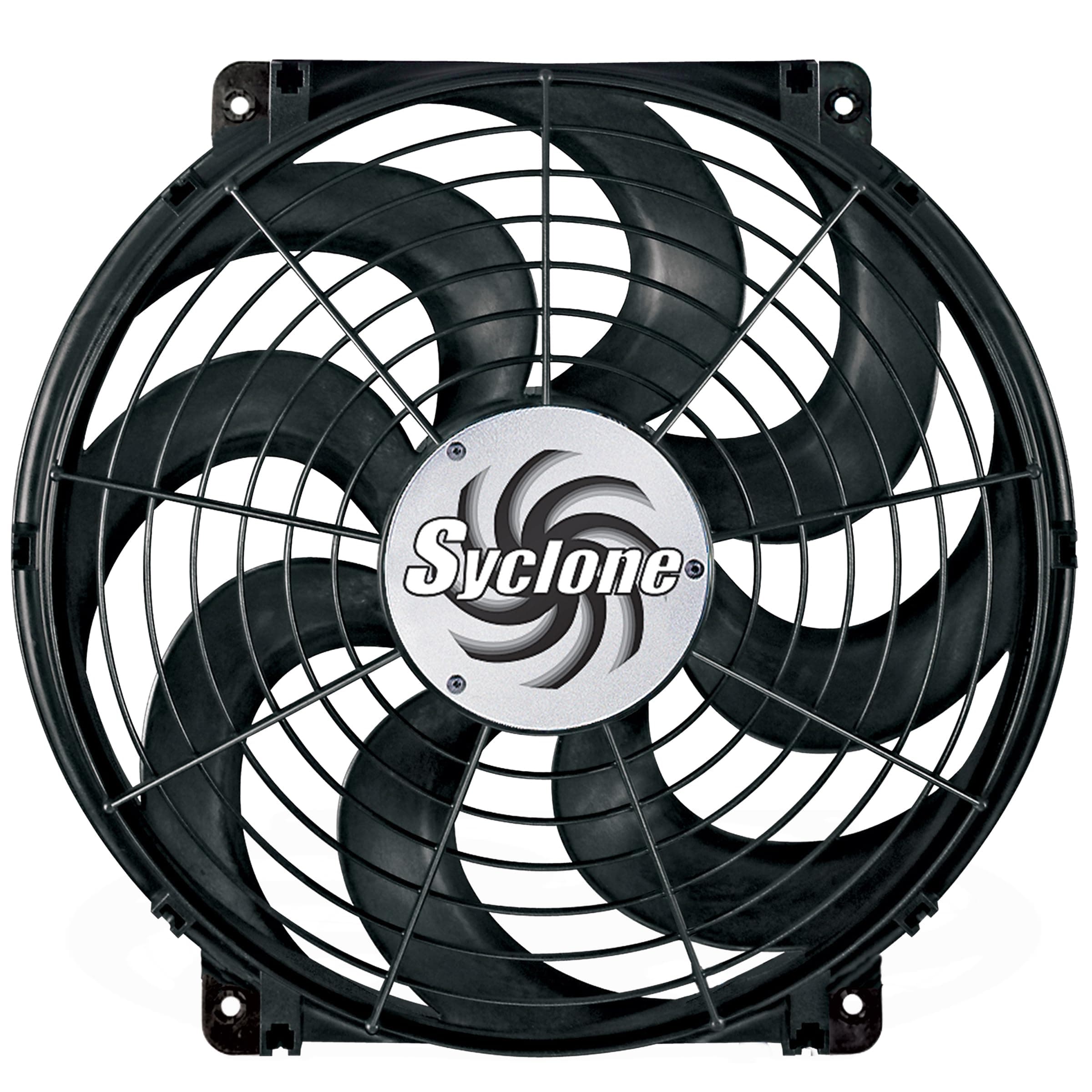 Syclone Black S-Blade Reversible Electric Fan, Pusher-Puller Fan (398), 16 Inches