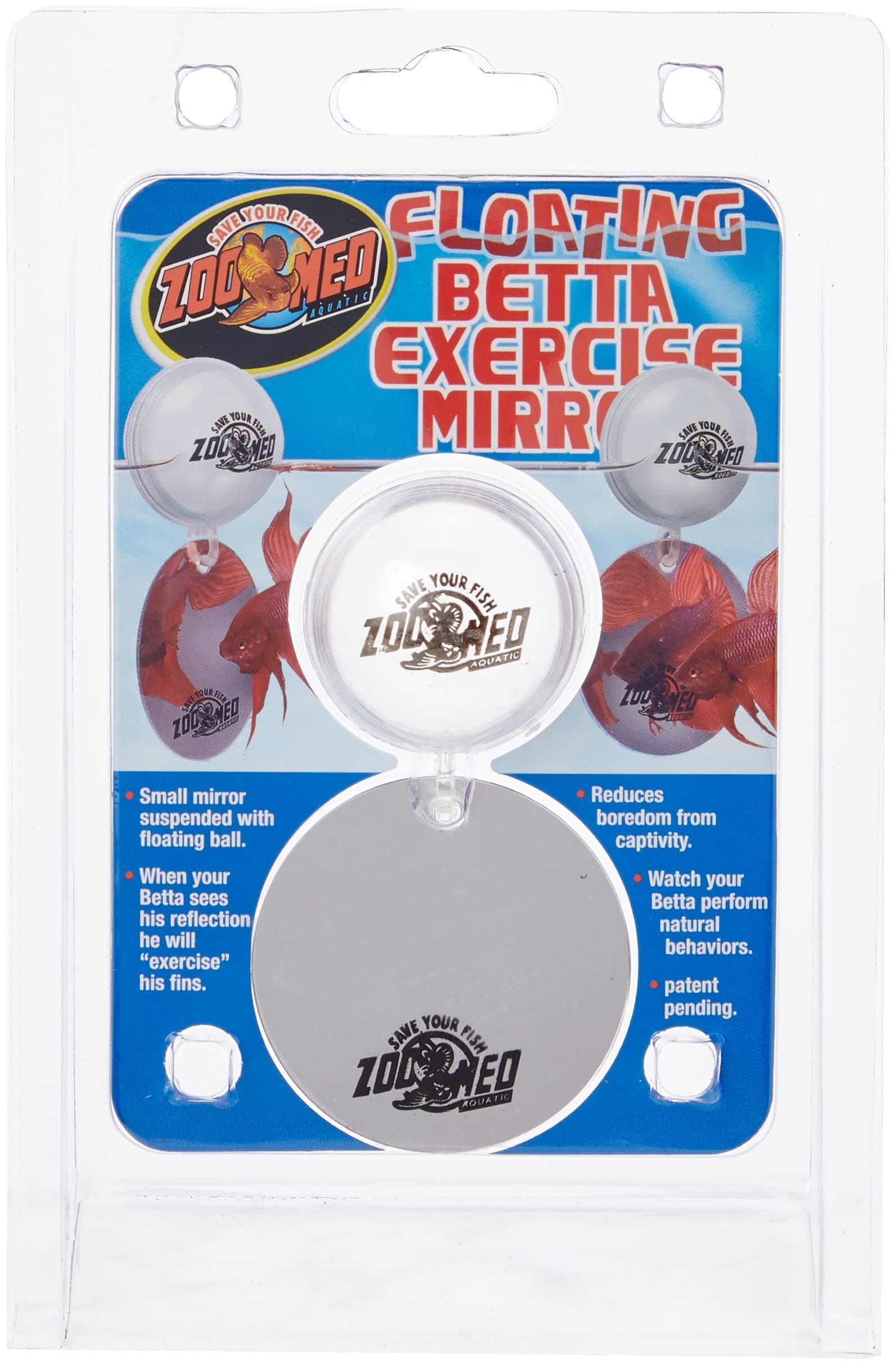 Zoo Med Floating Betta Exercise Mirror White 2 oz.